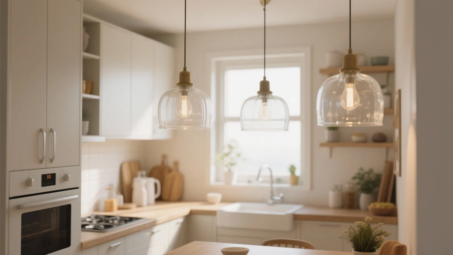 8. Glass Fixtures to Keep It Airy