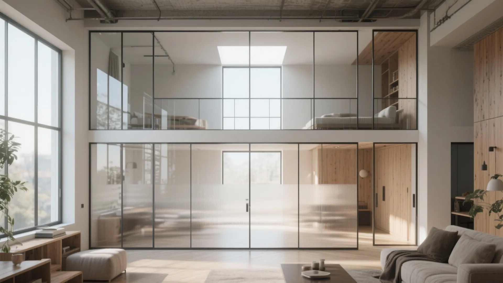 4. Glass Partitions and Light Wells to Keep It Airy