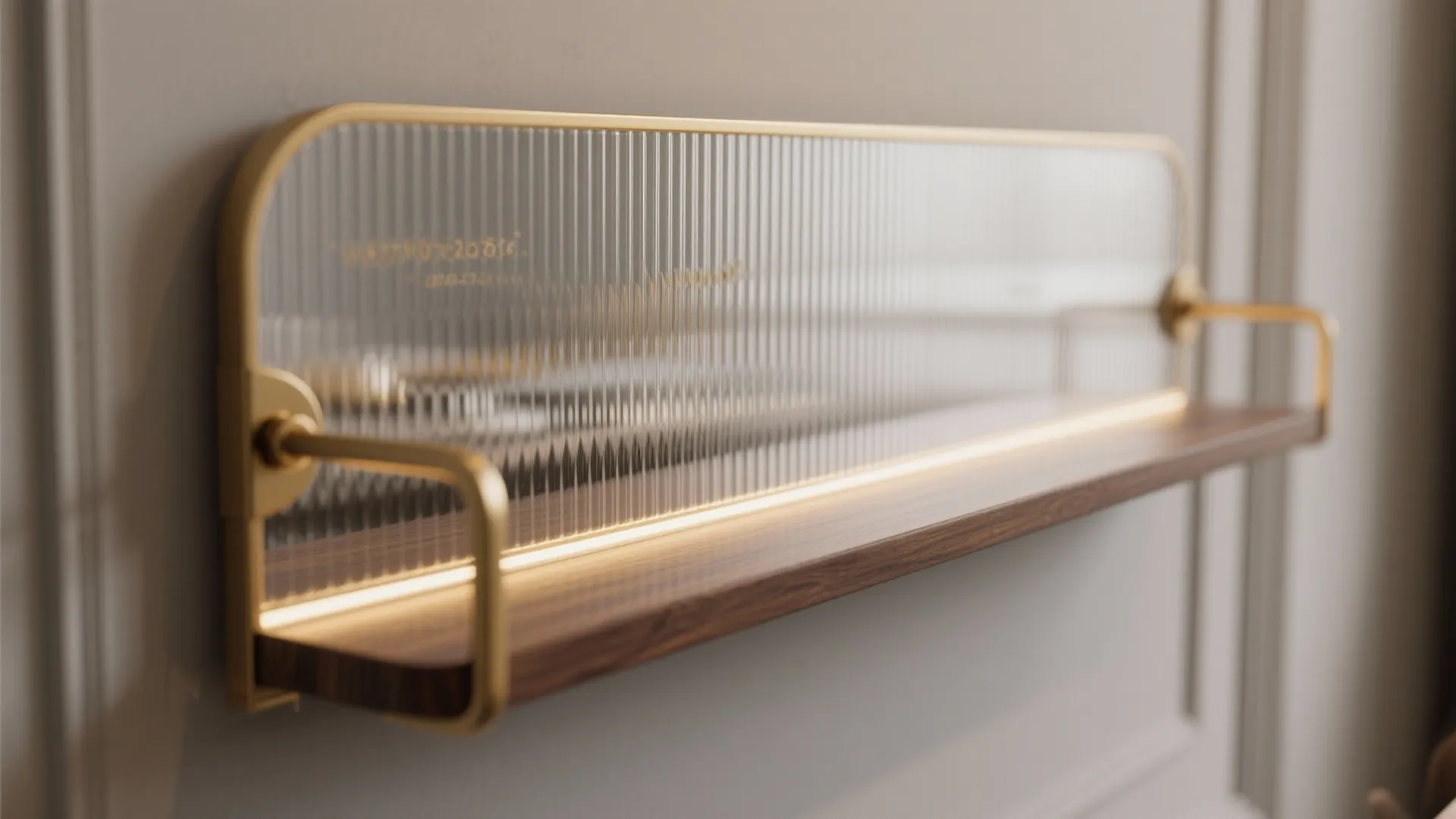 Glass, mirror, and lighting for depth and glow