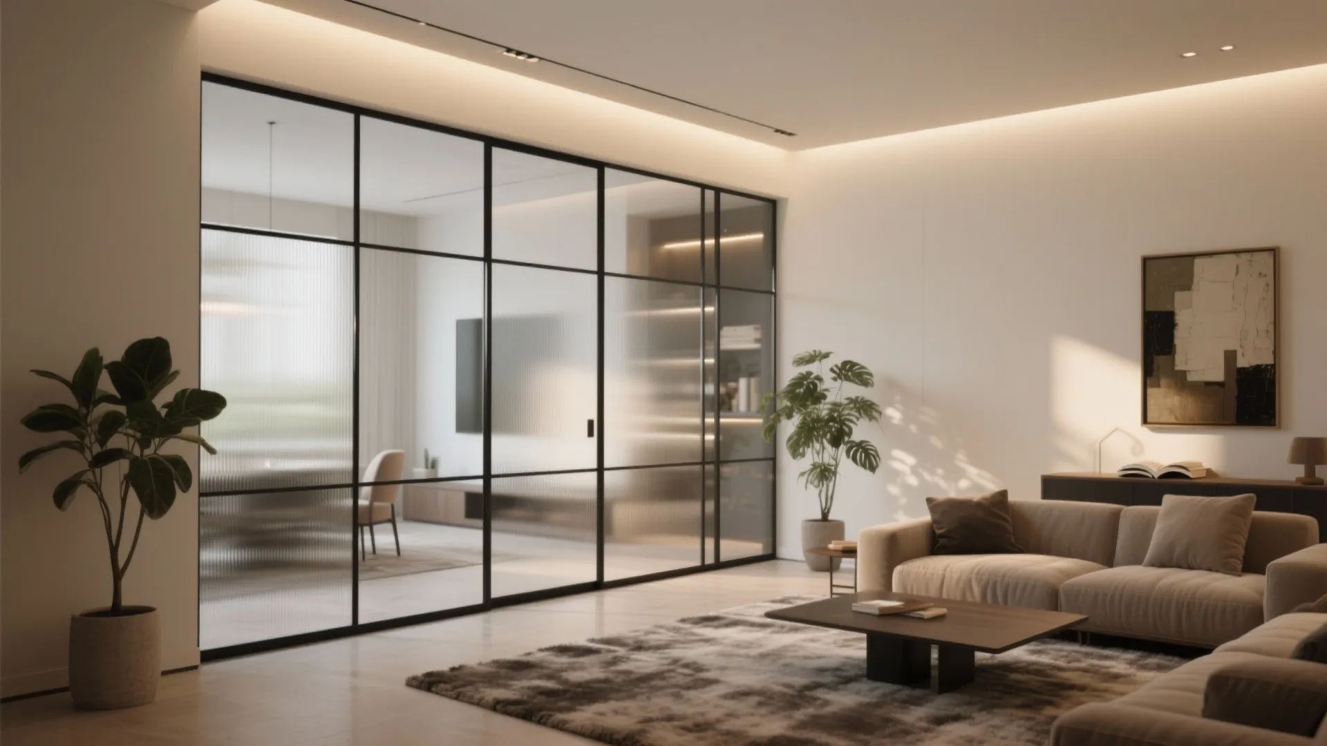 Ultra Modern Glass Partition Design for Living Room Spaces: Fast-Track Guide to Transforming Open Spaces in 1 Minute