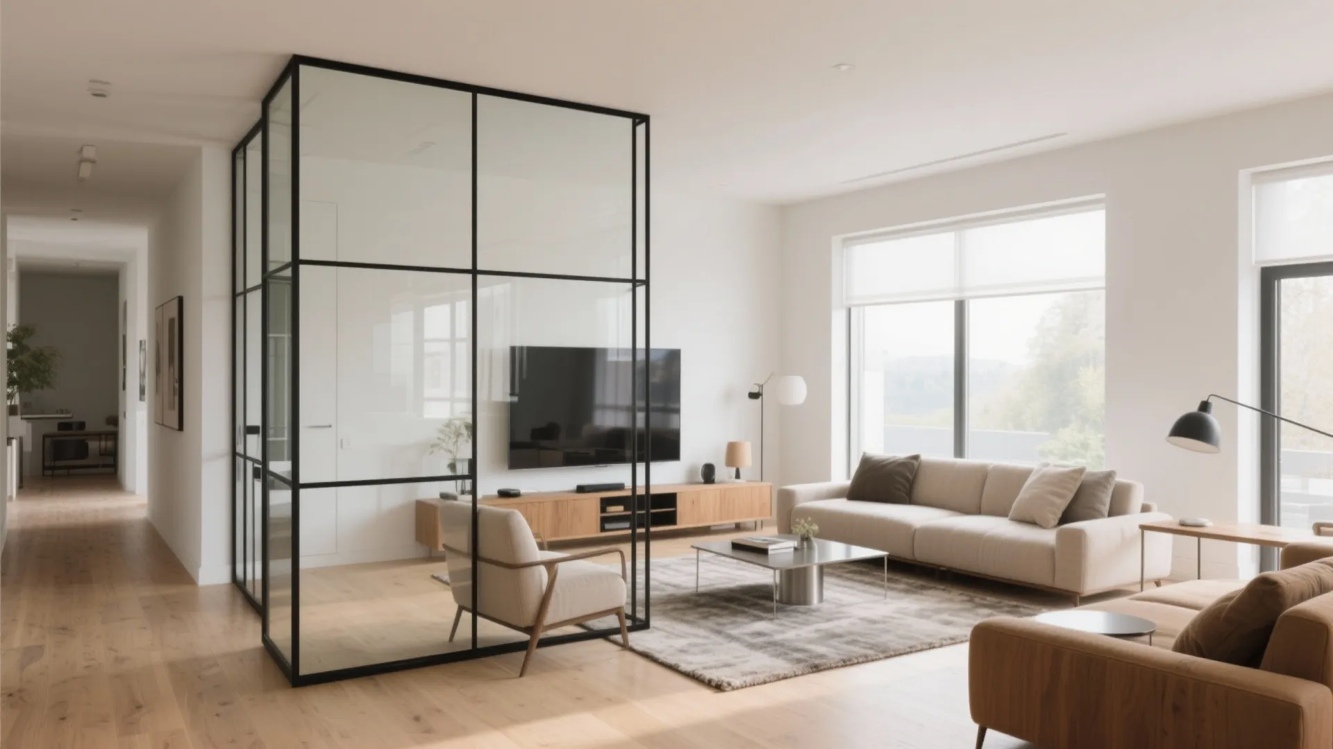 Glass Partition for Drawing Room: Stylish Space-Saving Ideas: 1 Minute to Discover Sleek Drawing Room Partitions
