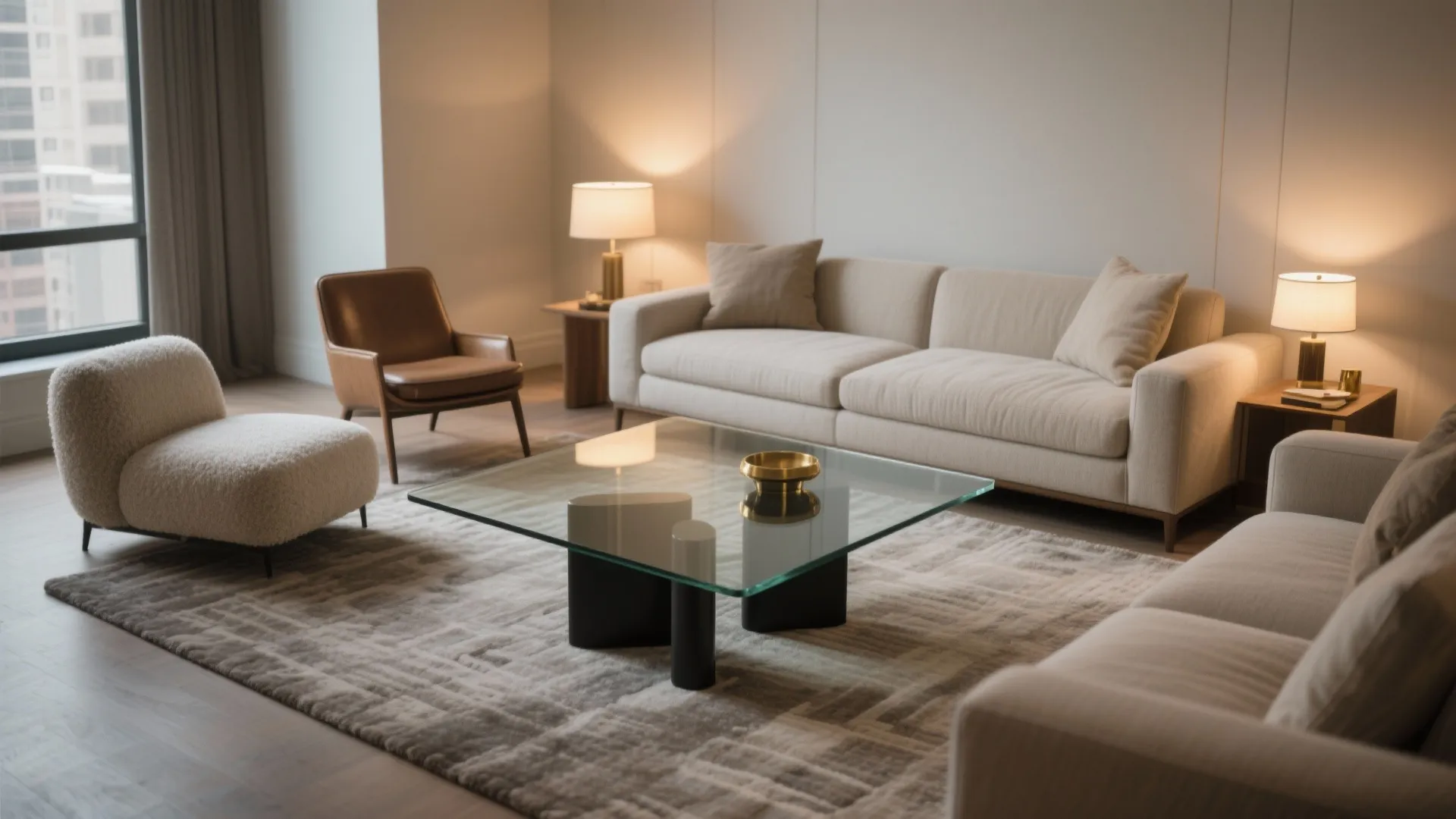 Glass Center Table for Living Room: Modern Elegance for Small Spaces: 1 Minute to Transform Your Living Room with a Glass Center Table
