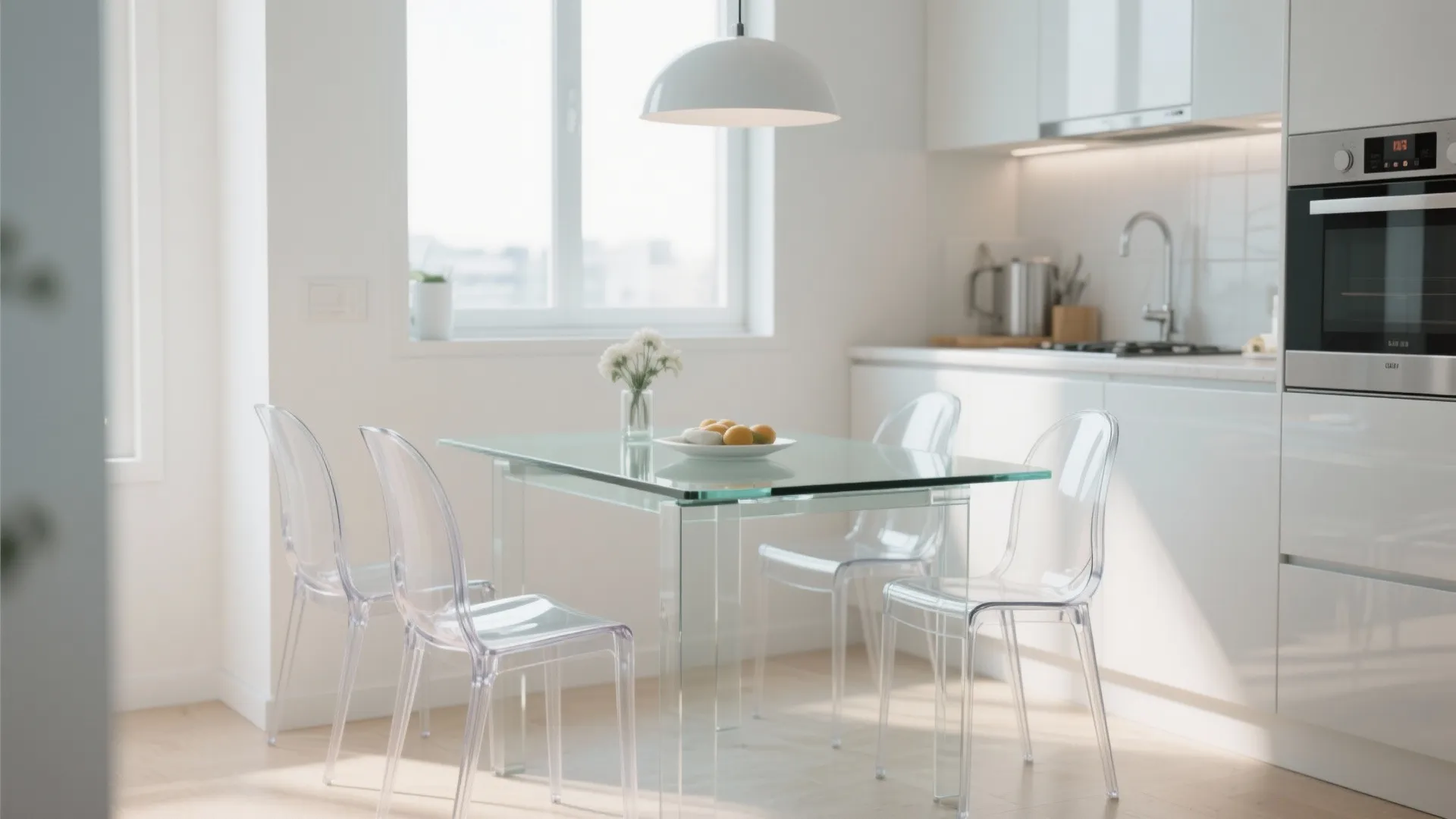 5. Glass or Lucite Furniture