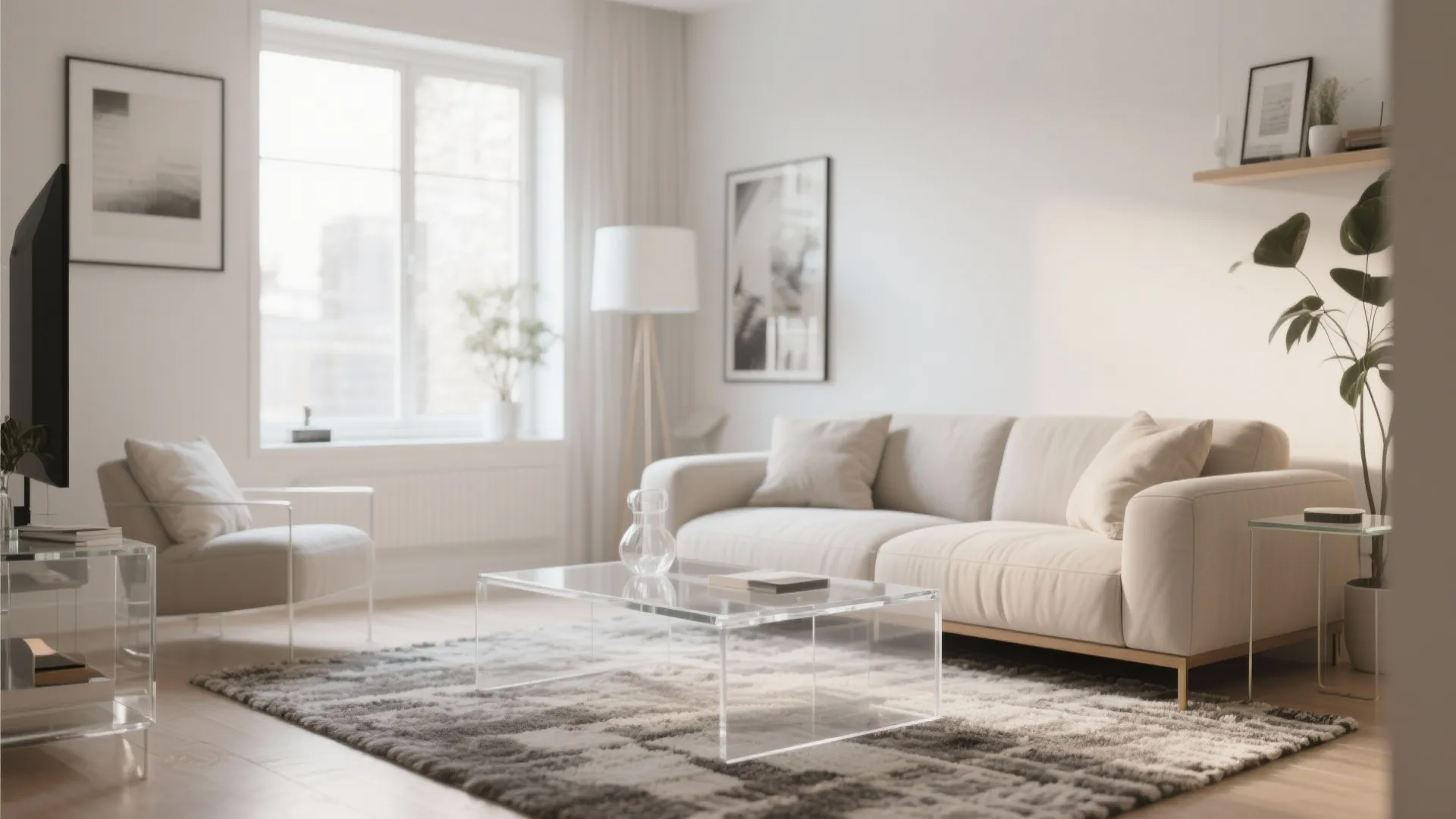 Glass or Lucite Furniture