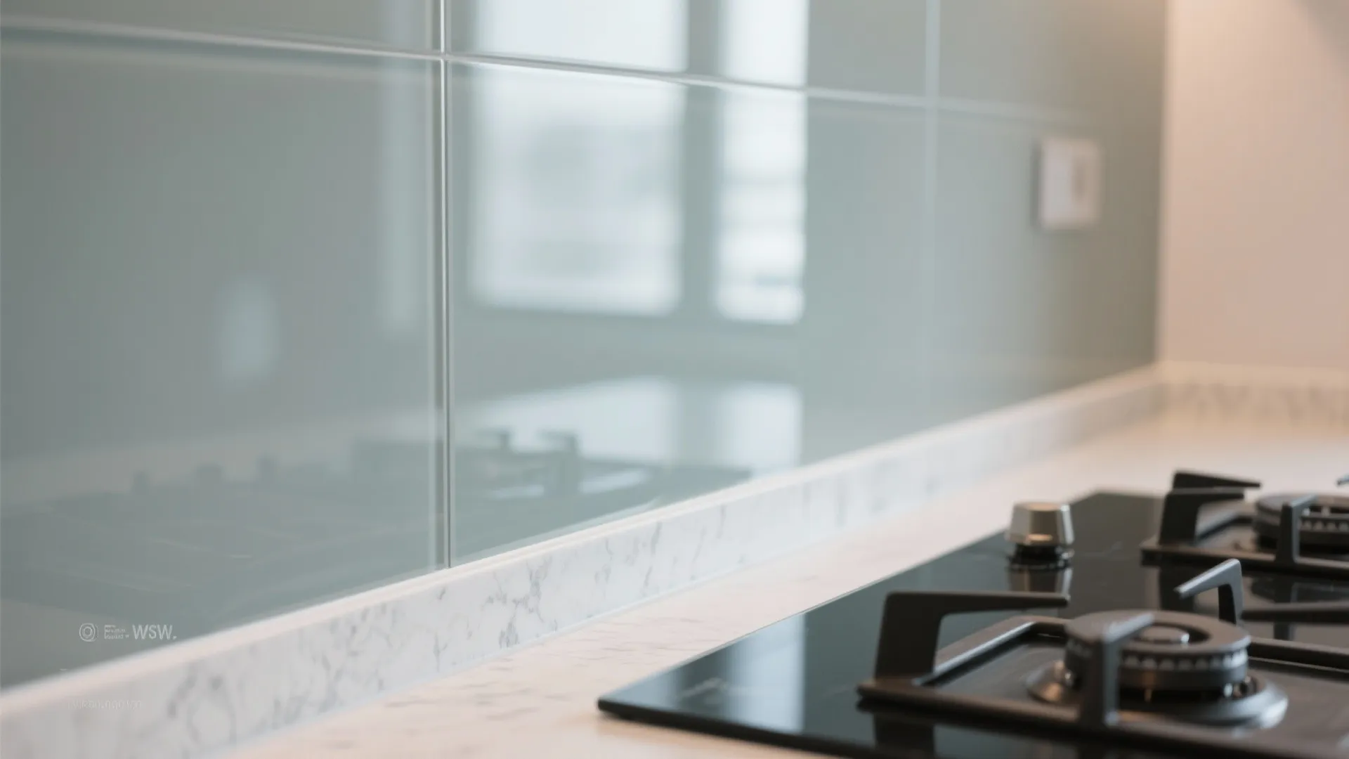 Glass Backsplash for Light and Depth