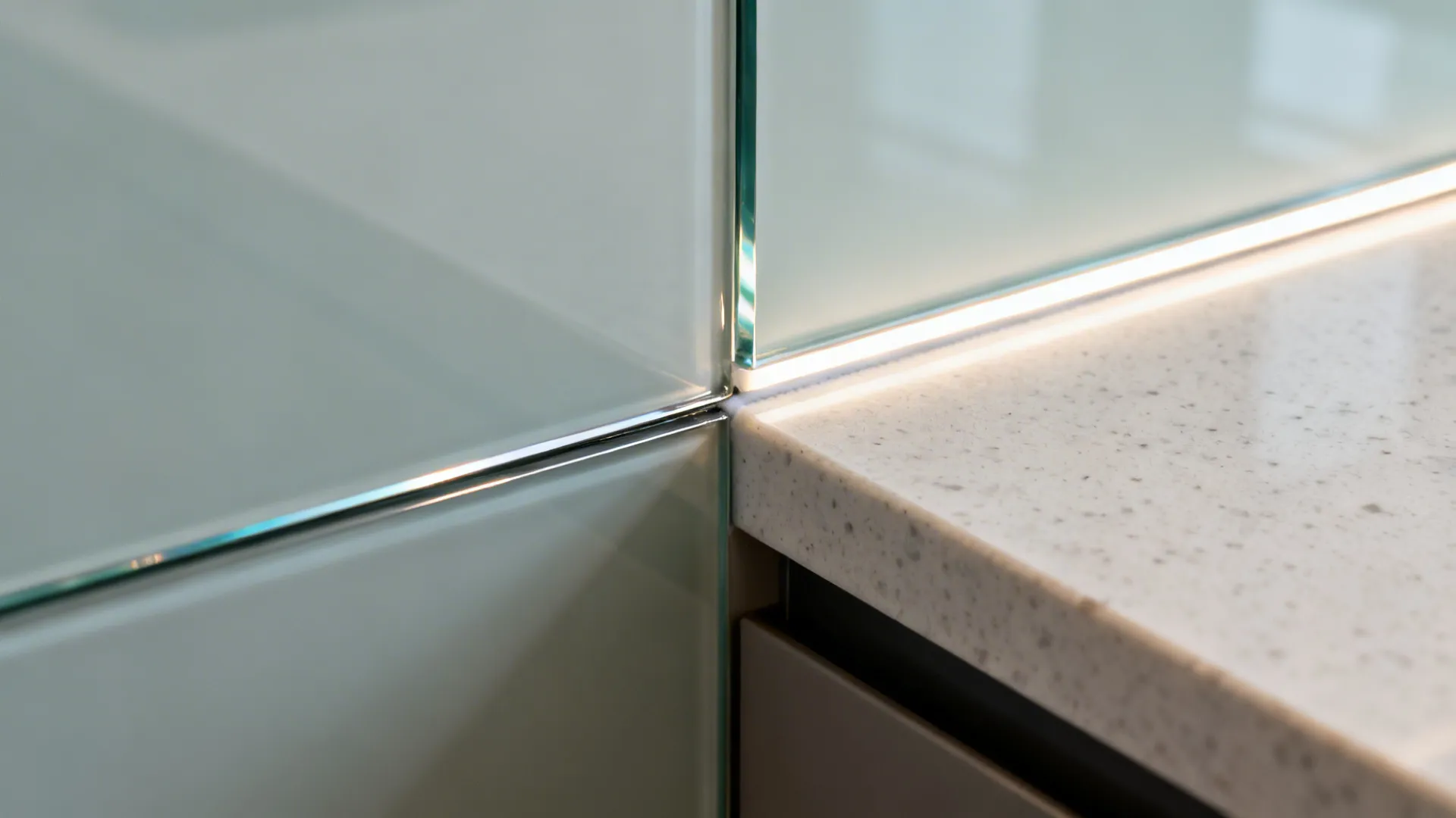 Glass Backsplash for Light and Depth