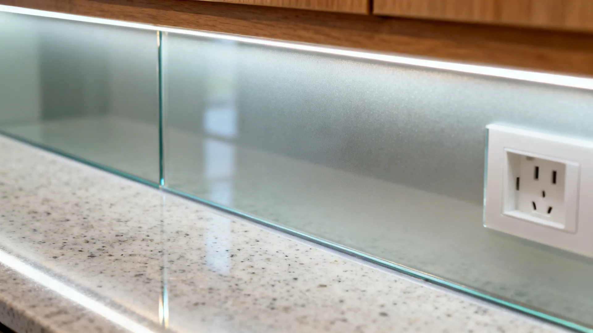 Glass Backsplash for Light and Depth