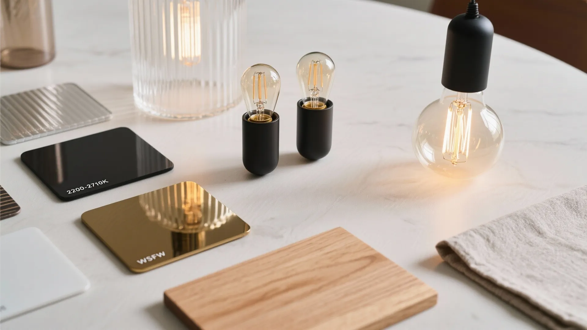 Clear or ribbed glass shades to boost glow without bulk