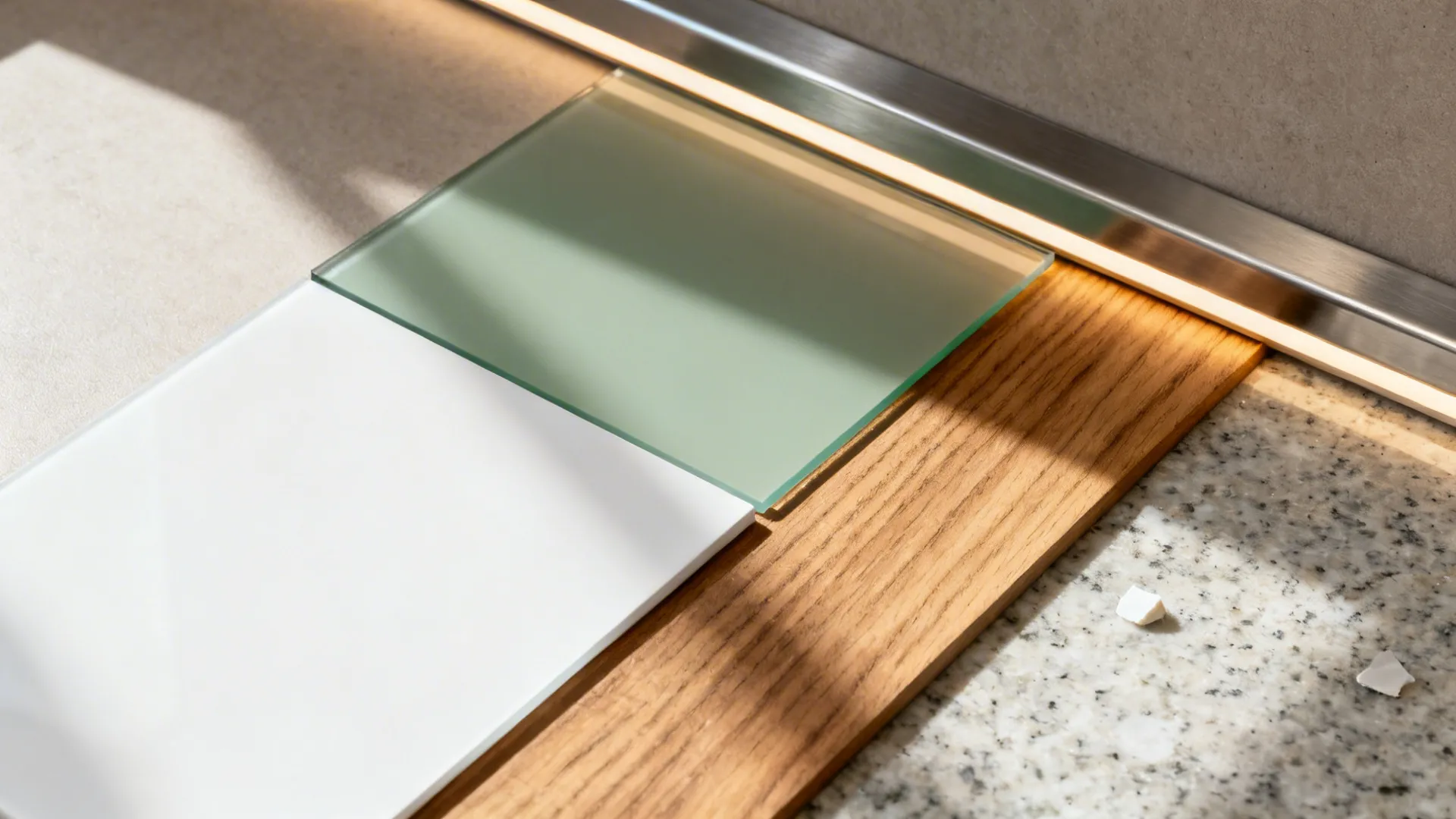 Glass Backsplash for Light and Depth