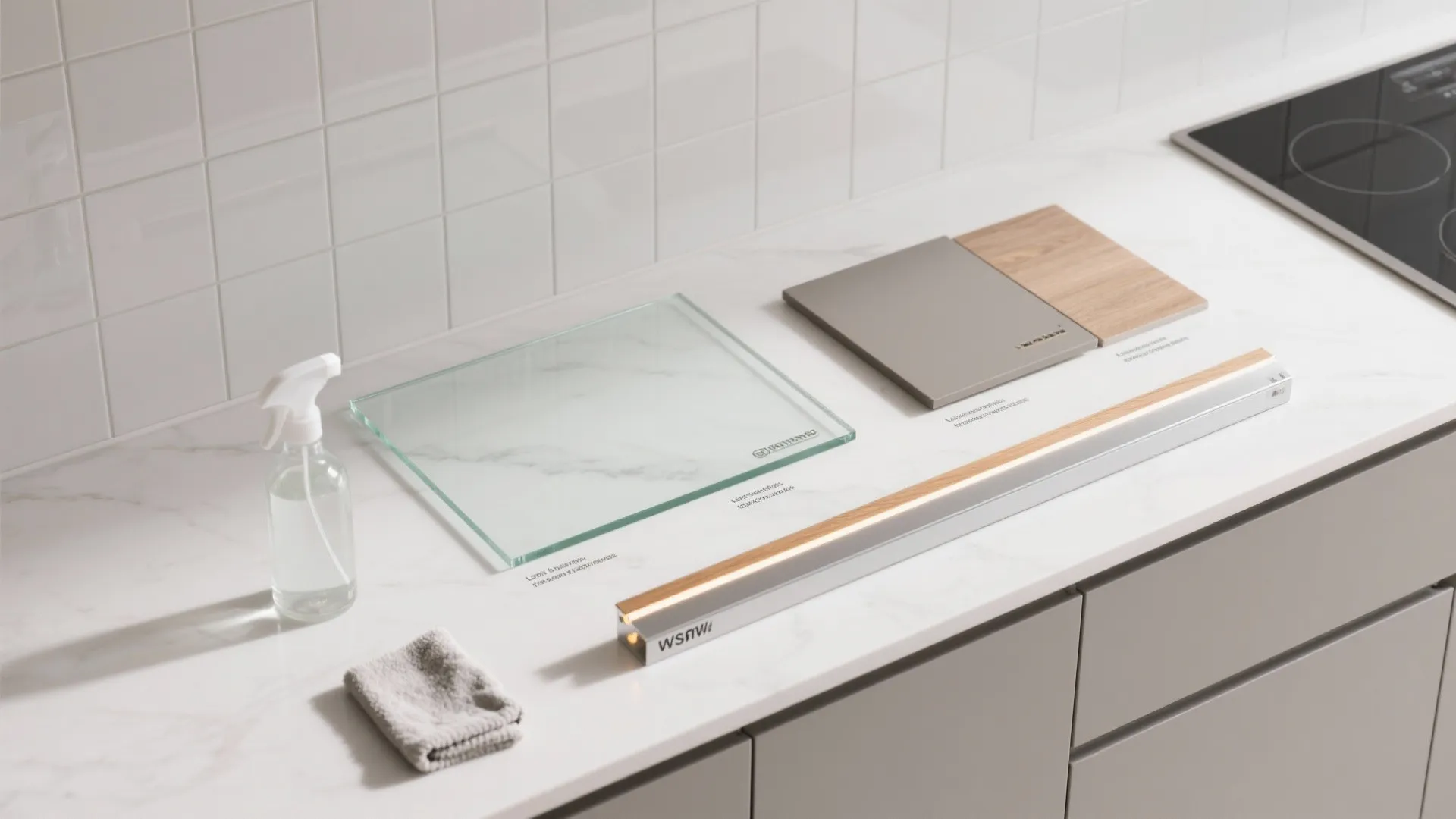 Transparent touches: glass backsplash clarity