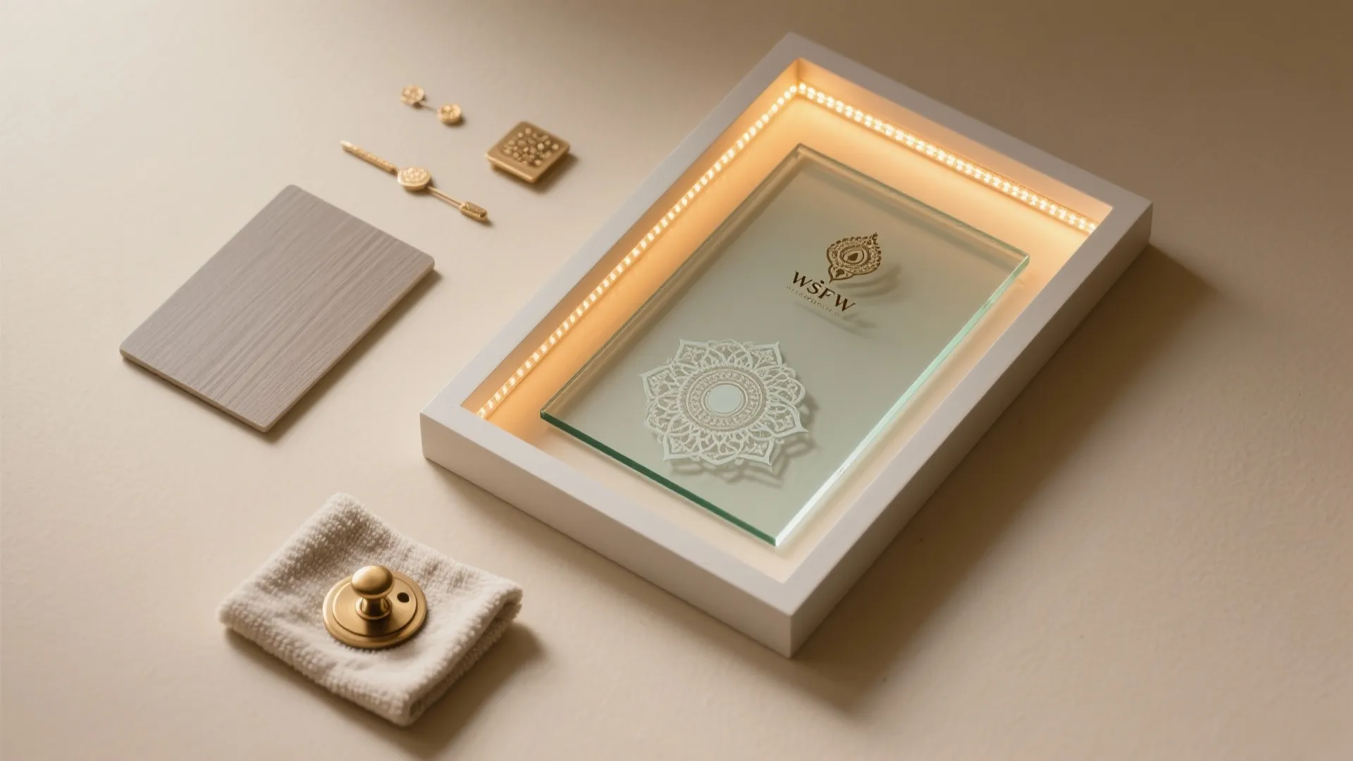 Glass backdrop for light and depth