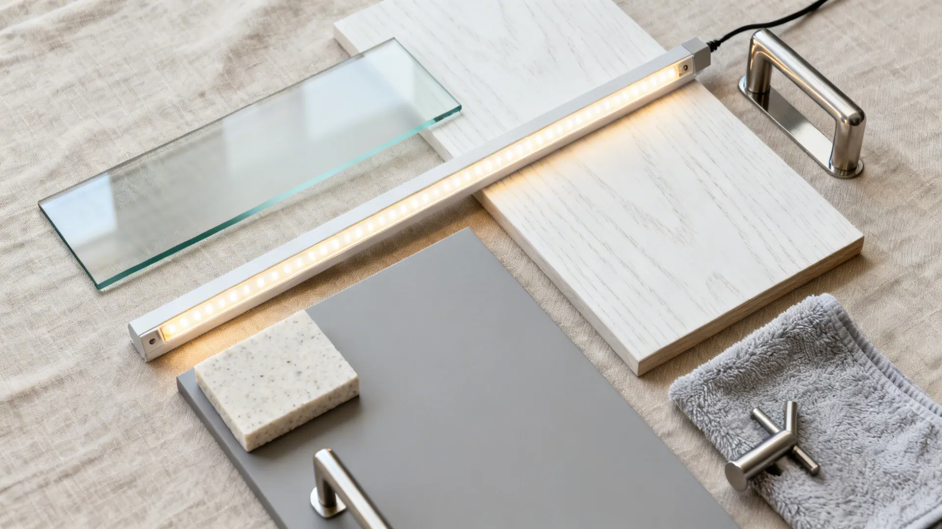 Glass Backsplash for Light Transfer Between Levels