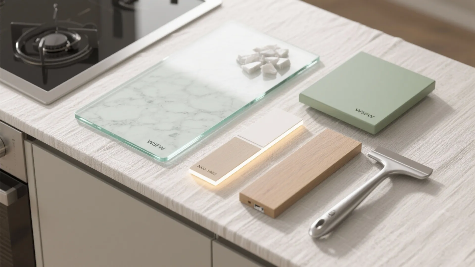 Glass Backsplash and Reflective Surfaces to Amplify Light