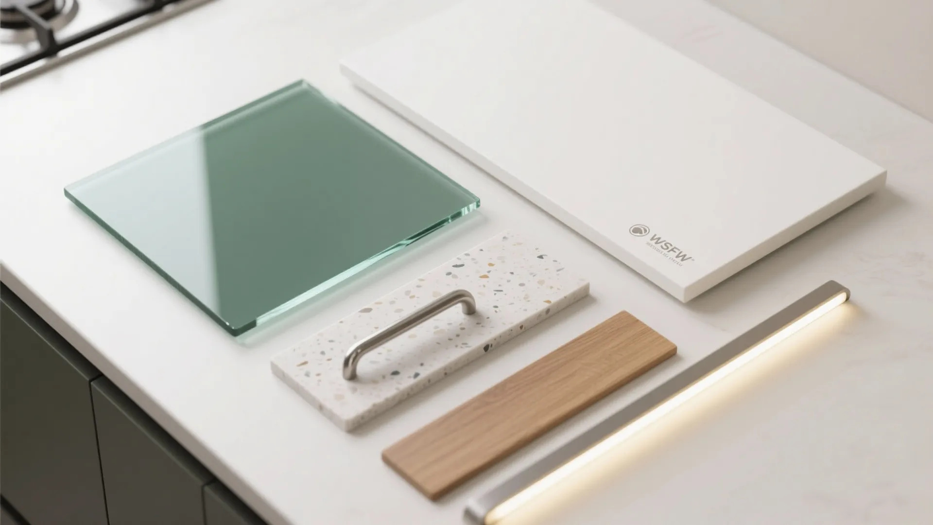 Glass backsplashes for airy depth in compact kitchens