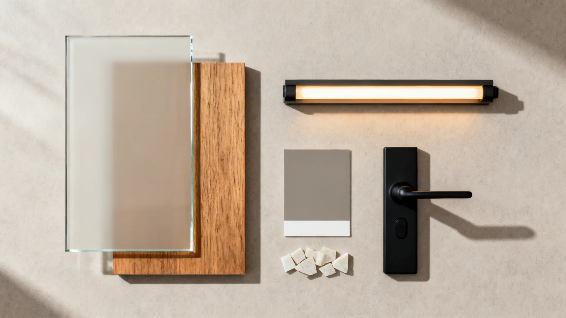 Glass backsplash for better light bounce