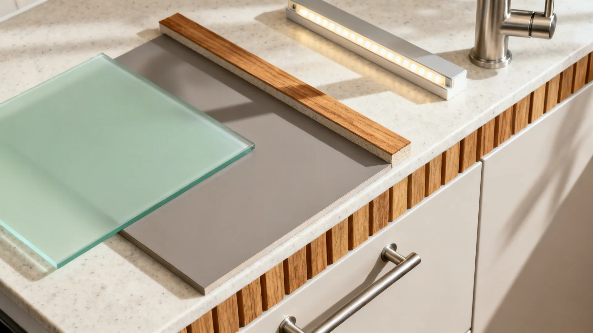 Glass Backsplash for Light and Depth