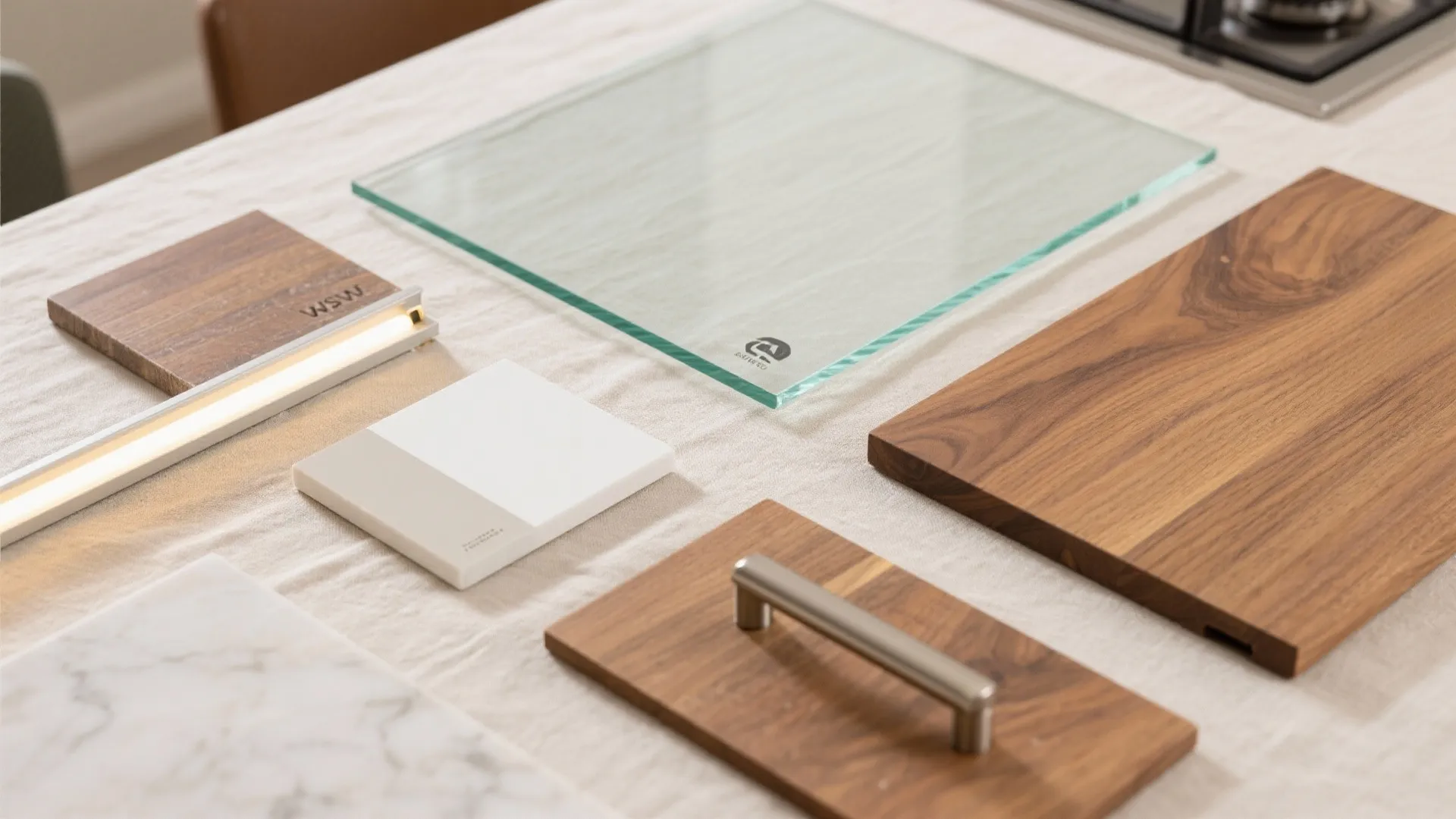 Glass Backsplash and Reflective Light