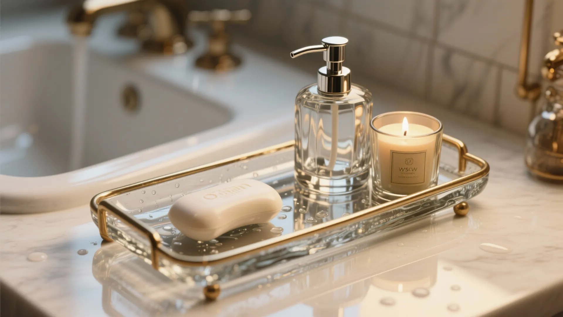 Glass and Metallic Accents for Sparkle