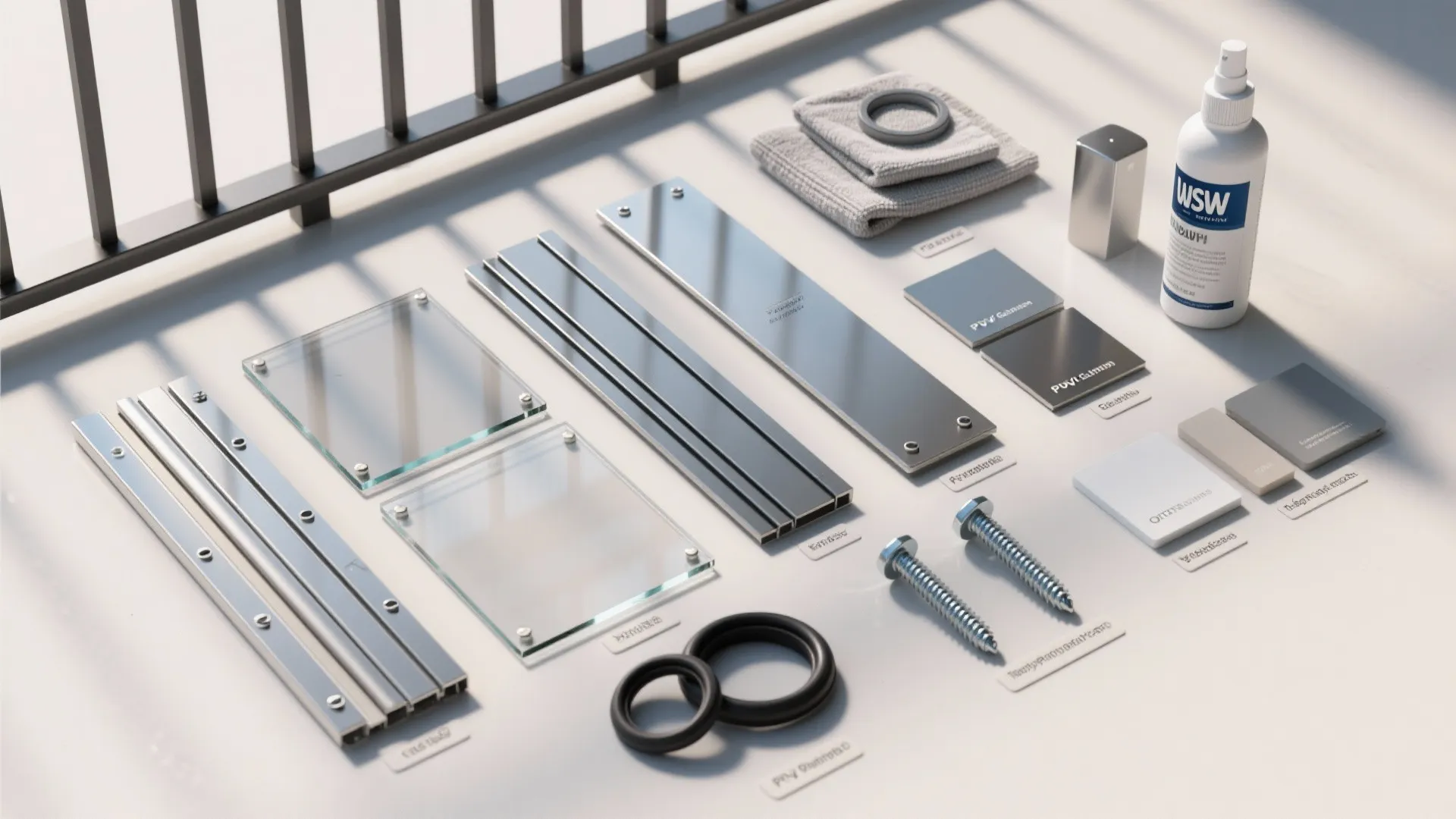 2) Hybrid glass and metal for wind and pet safety