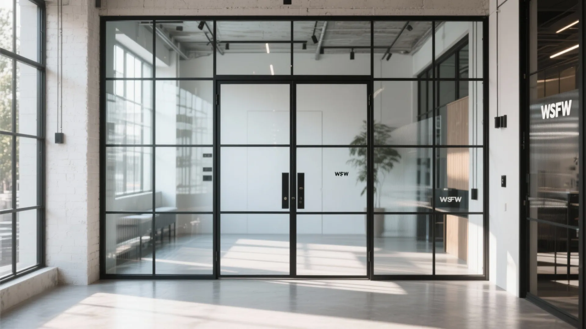 Glass Panels and Metal Frames