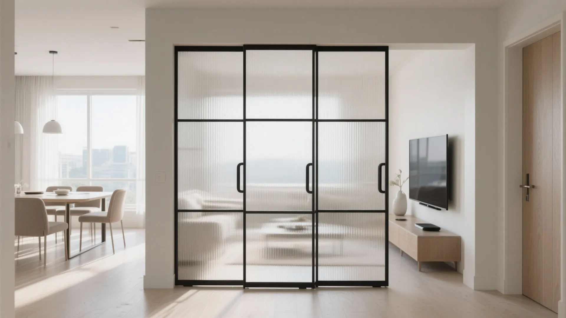 2) Glass and Metal Grid for Light, with Acoustic Boost