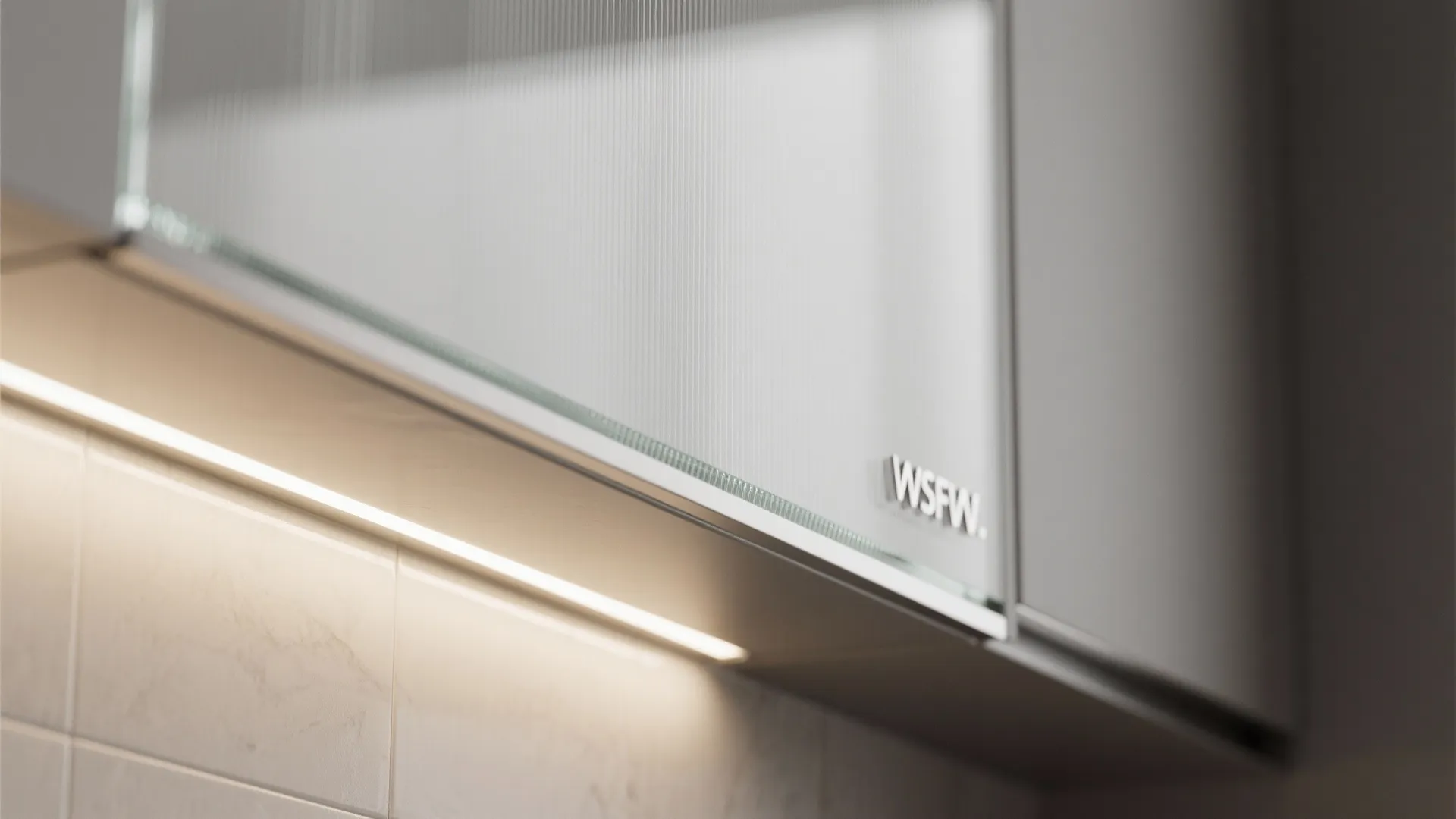 Reflective “road markings” with glass and metal accents