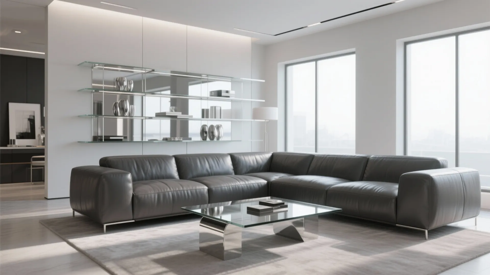 3. Glass & Metal Accents