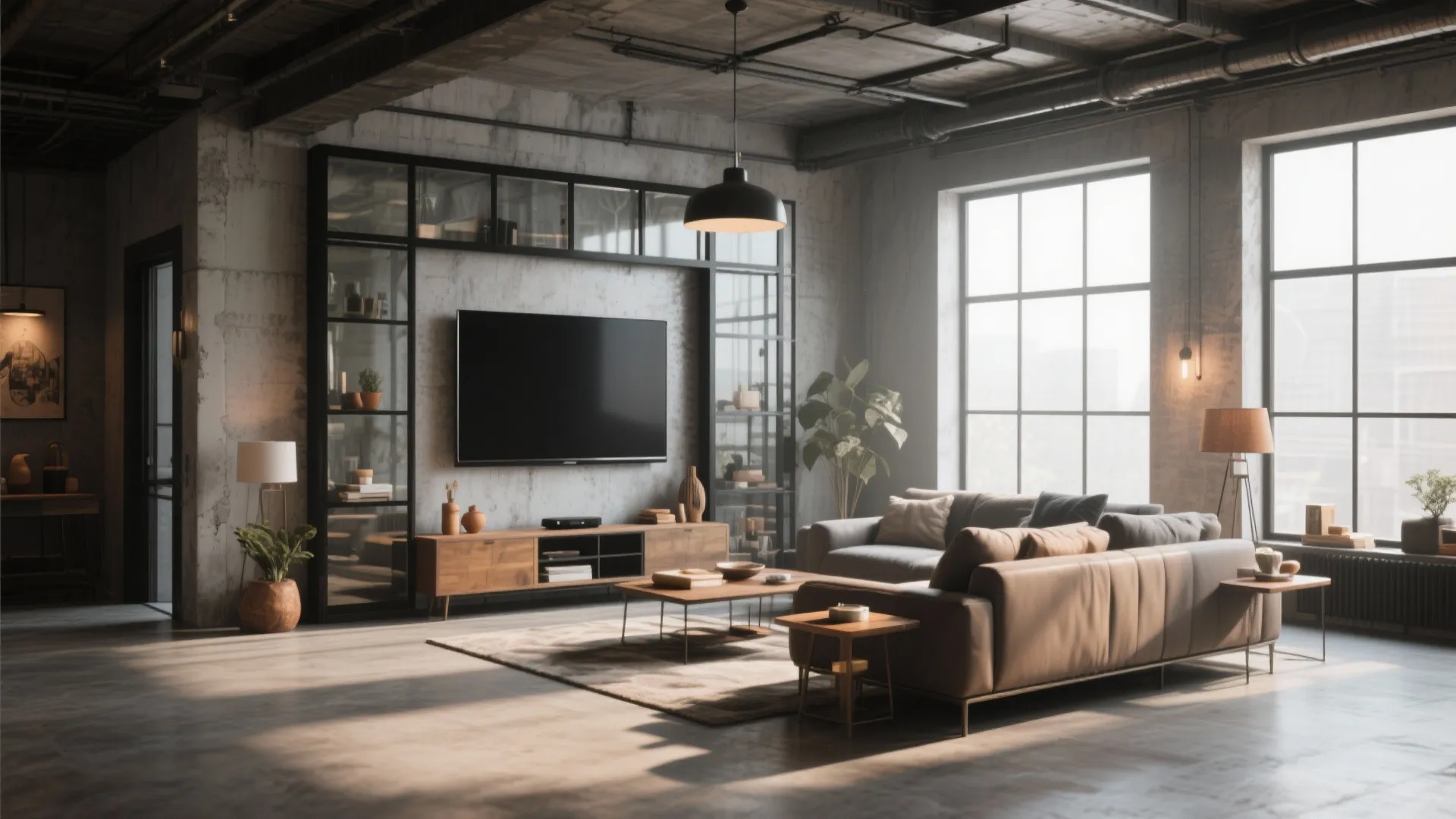 Glass & Metal Framed Feature