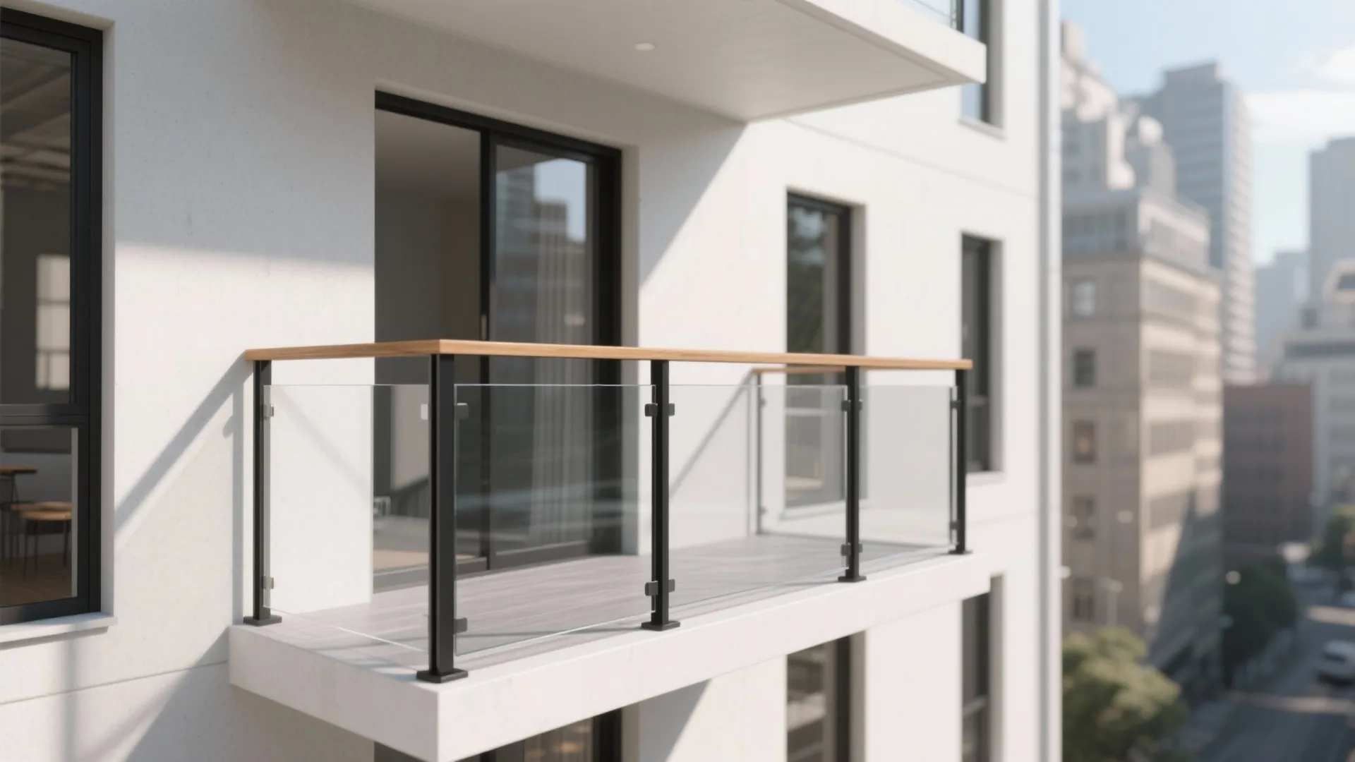 Glass-forward minimalism for clean, modern lines