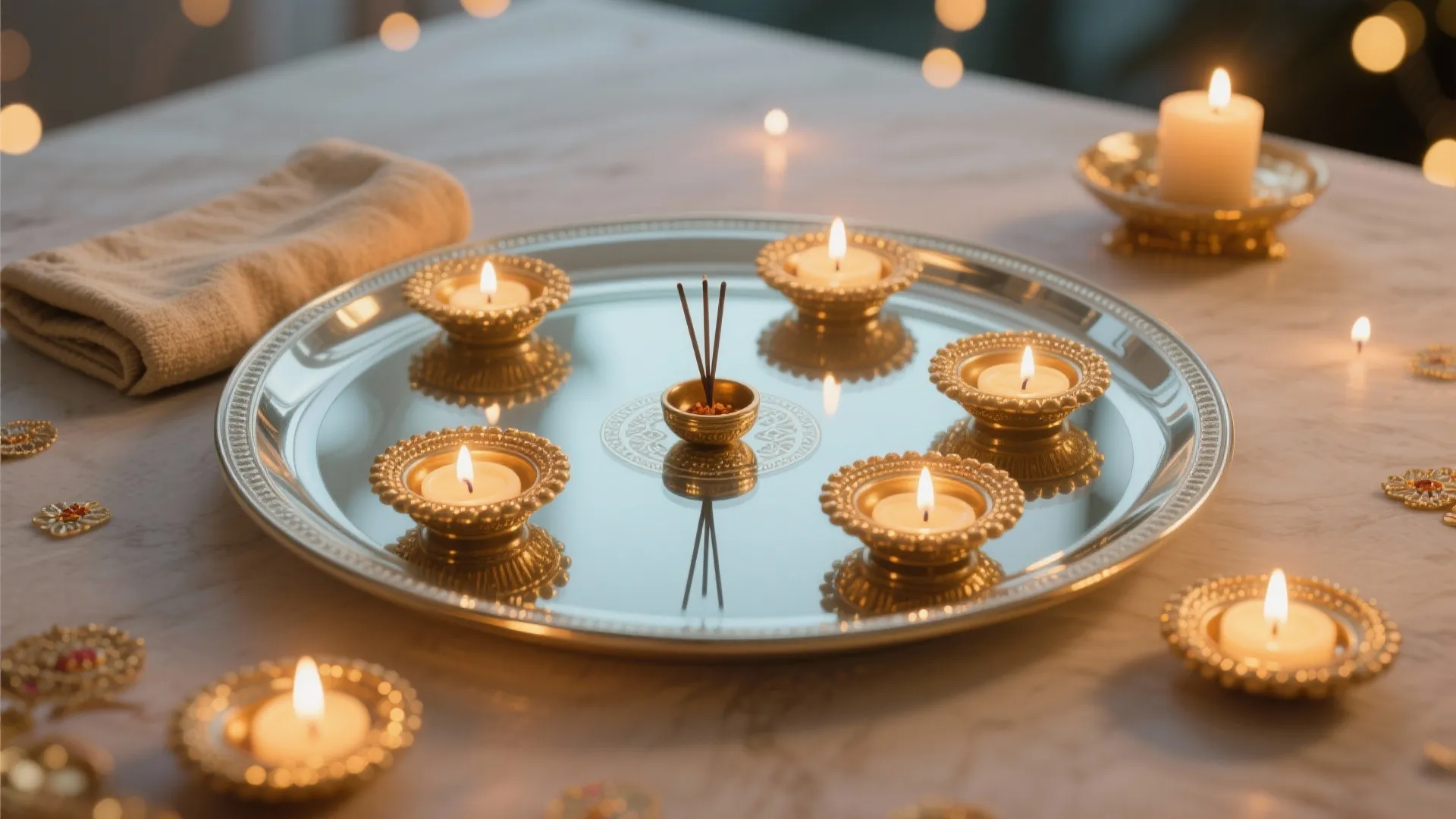 4) Mirror & Glass Accents for Luminous Layers