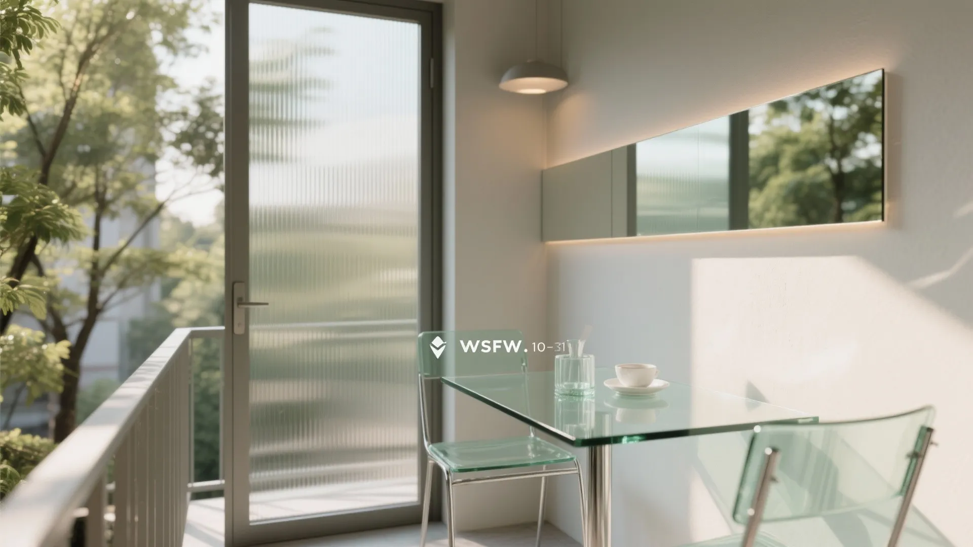 Light, glass, and mirrors to expand the view