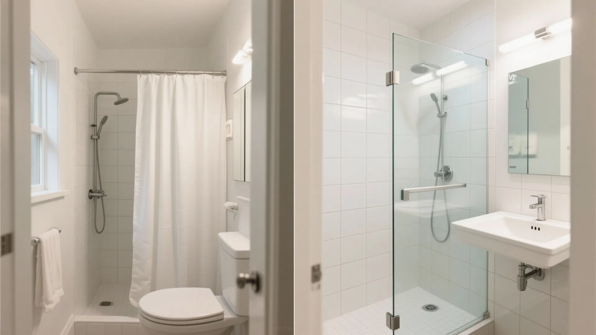 Frameless glass and oversized mirrors