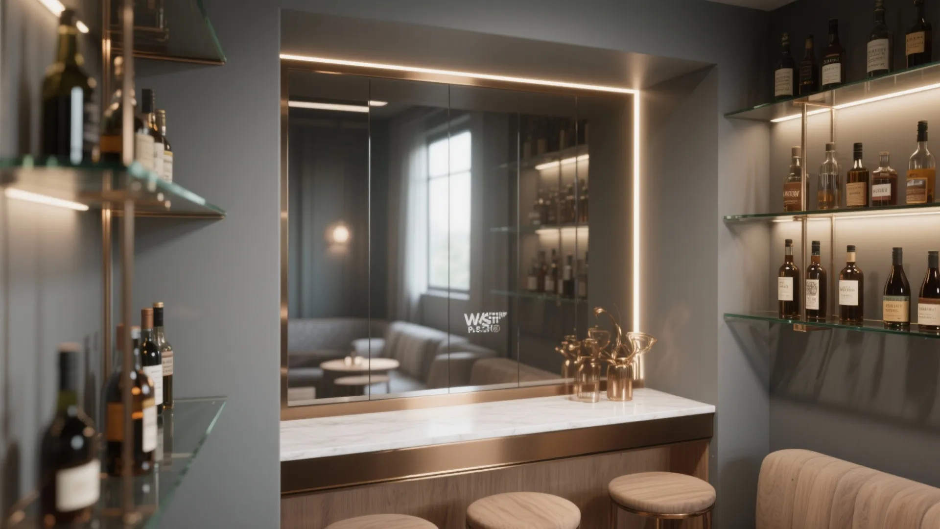 Light, Glass, and Mirror to Amplify Space