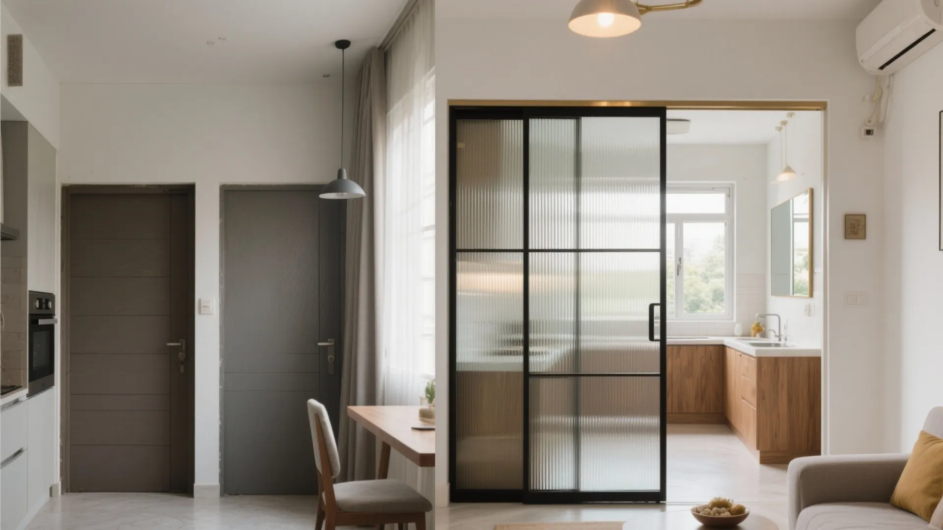 Glass and mirrors to open up space