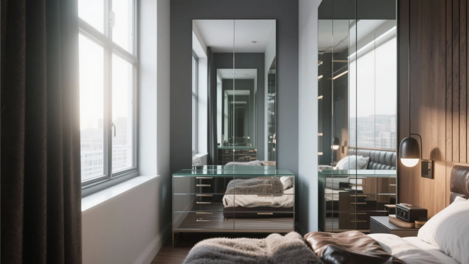 Glass and Mirrors to Increase Depth