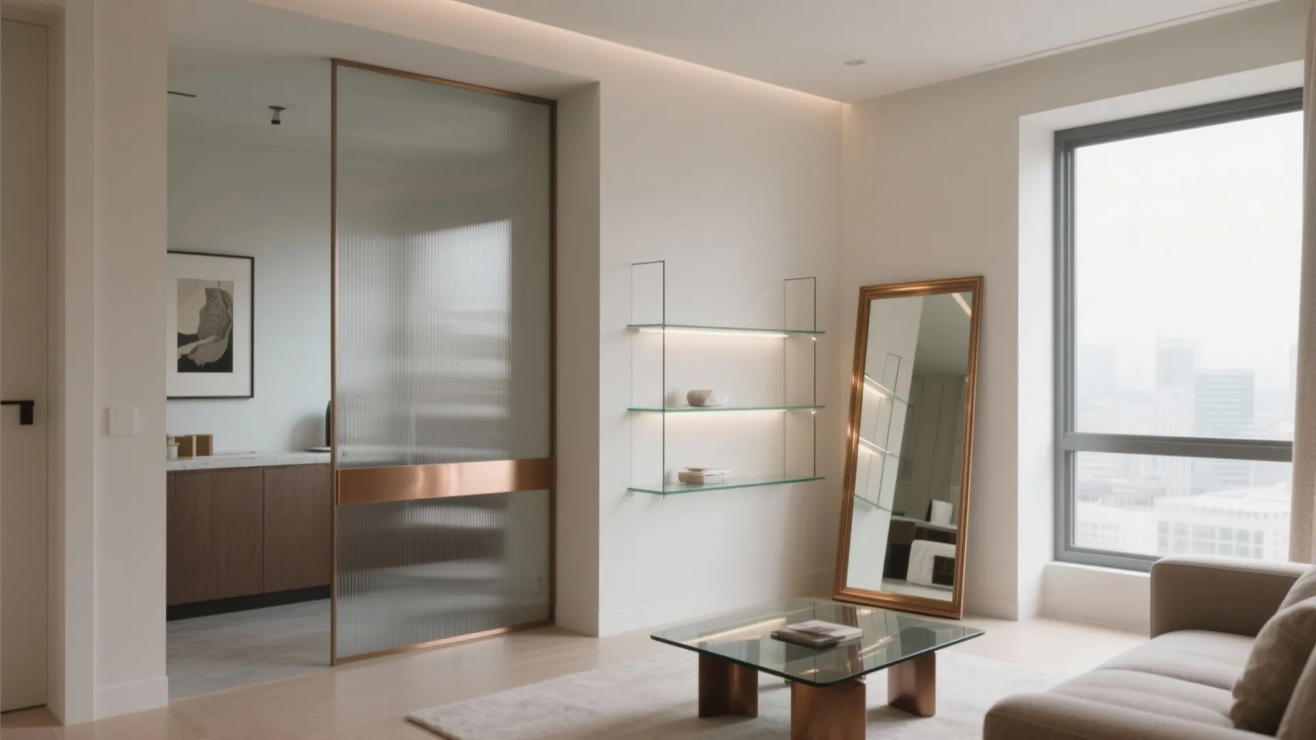 2) Glass, Mirrors, and Soft Sheens: Layering Light for Depth