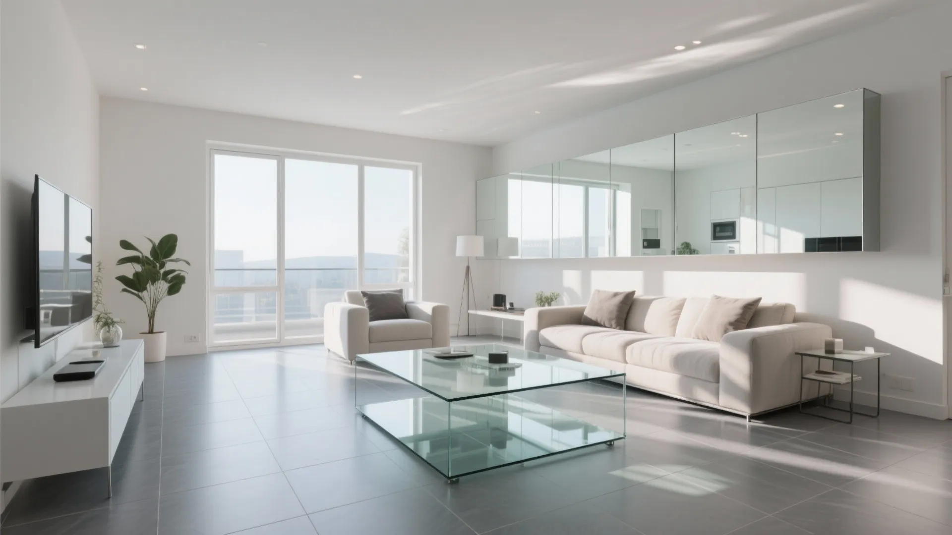 7. Glass & Mirror Elements for More Light