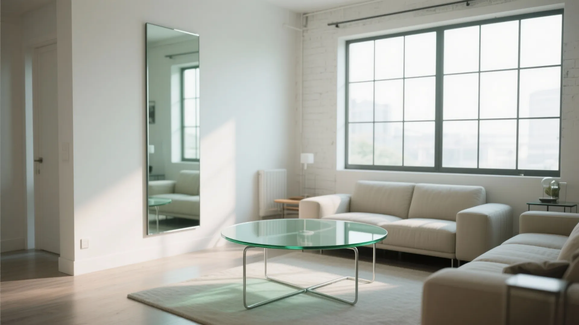 Lightweight glass and mirrors to open the volume