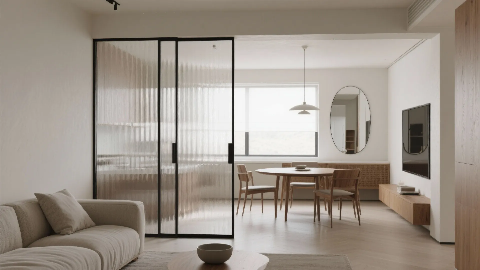 Clear Dividers and Mirrors: Bright, Connected Spaces