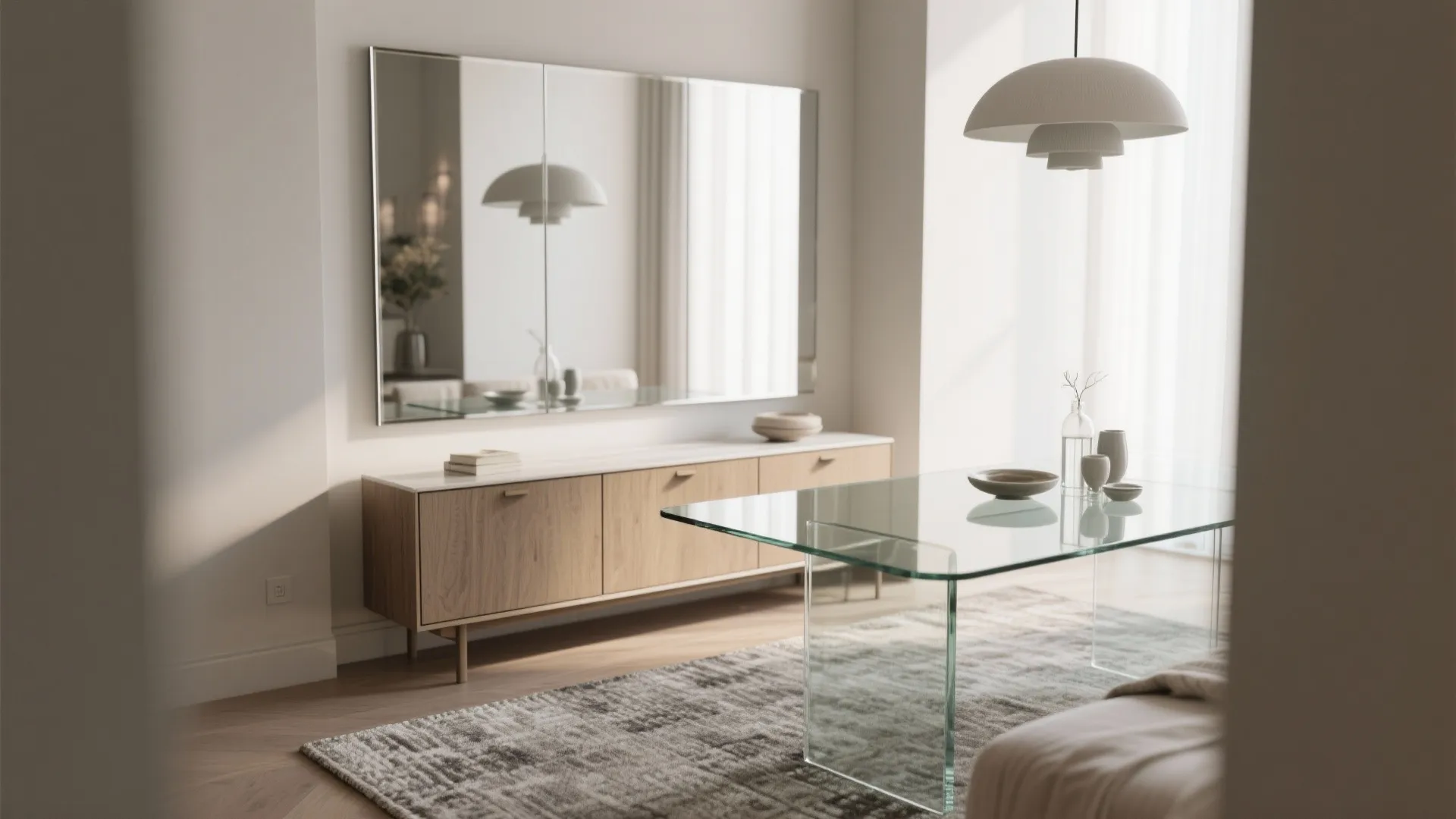 Glass elements and mirrored surfaces to boost openness