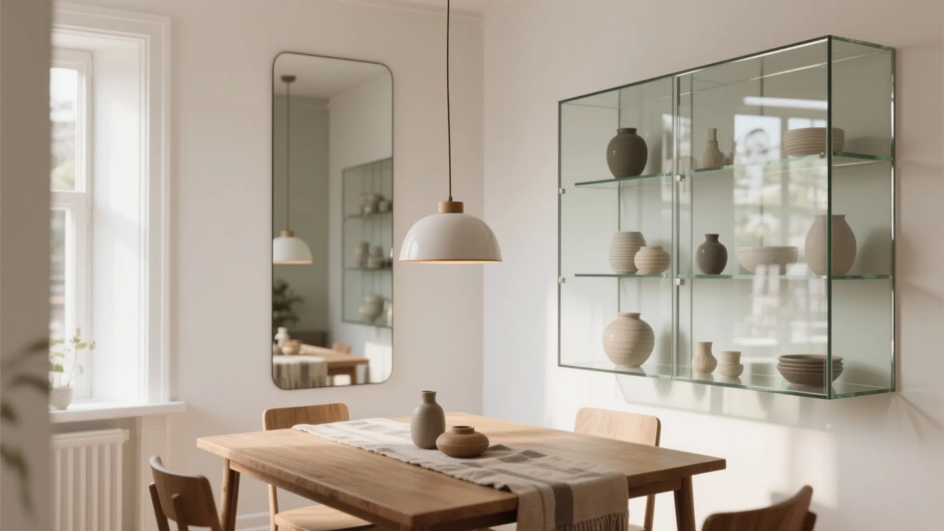 Glass and mirrors to amplify openness