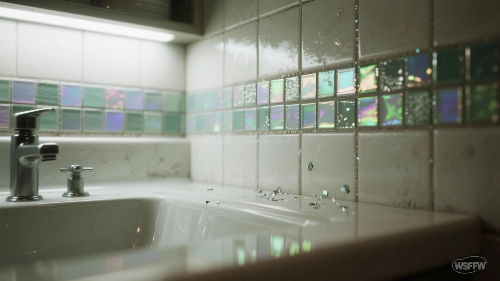 4. Glass Mosaic Strip as a Light Reflector