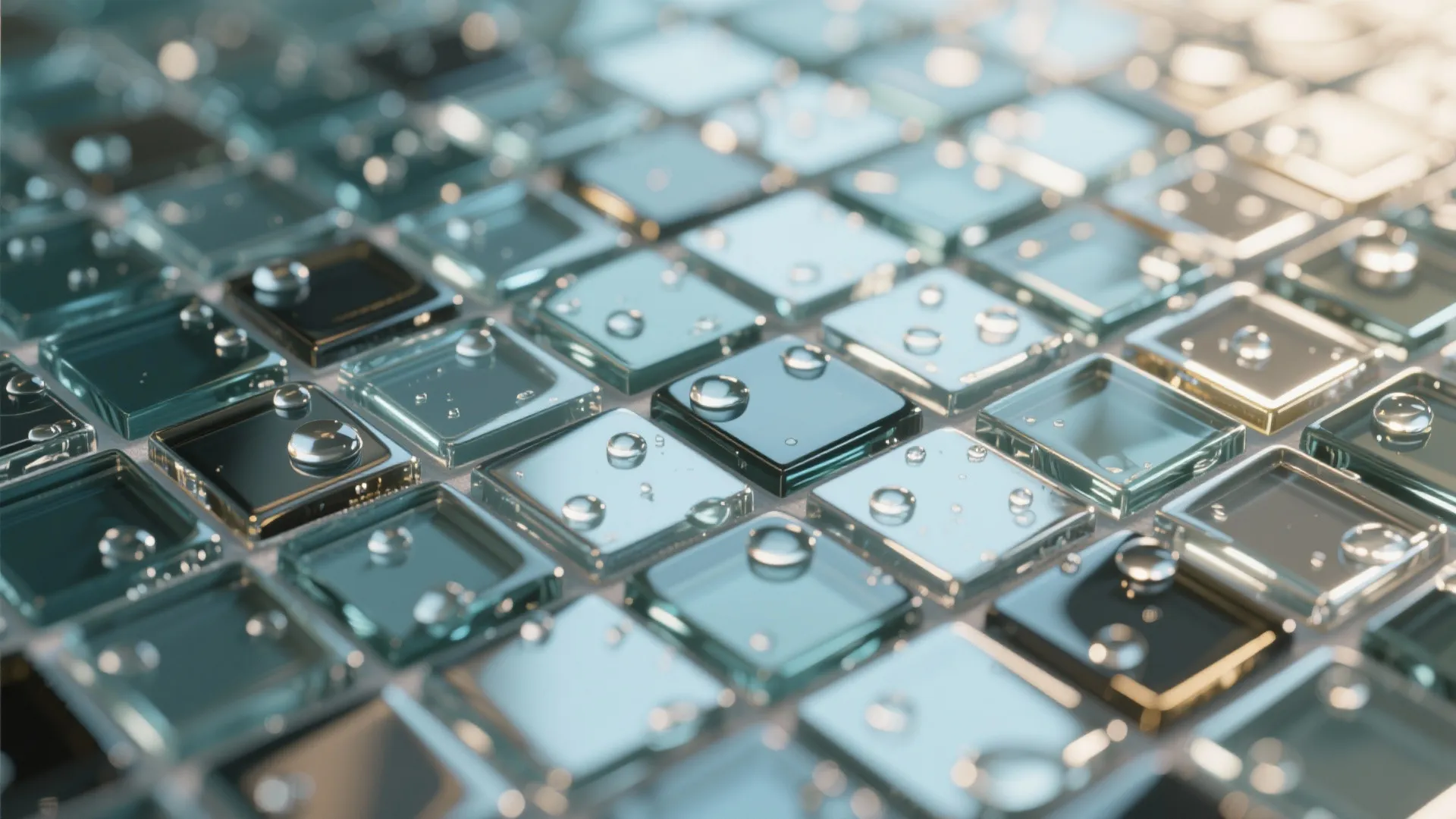 3. Glass mosaic or mirrored tiles to amplify light