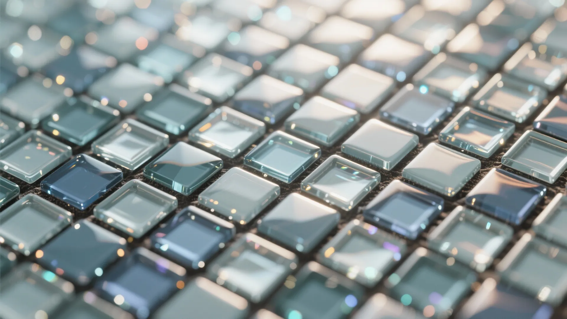 1. Tiny glass tesserae for luminous shimmer