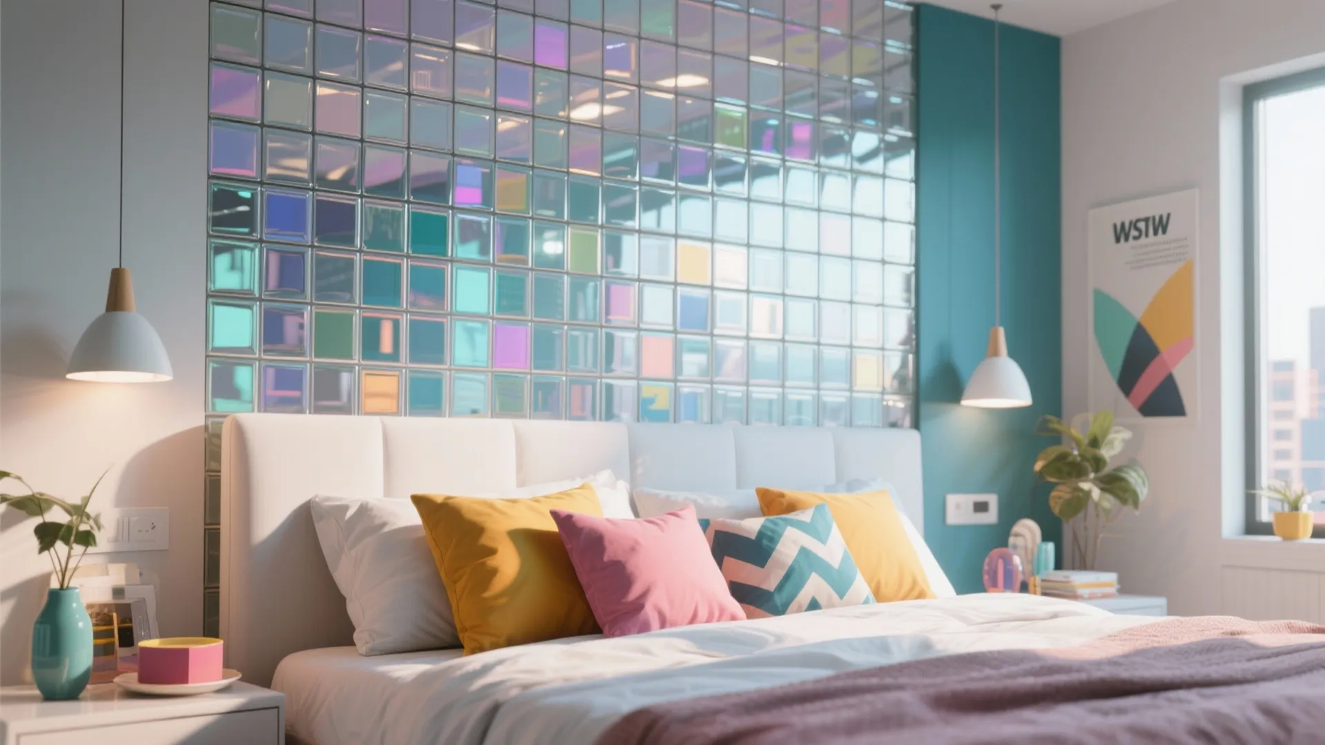 5. Glossy Glass Mosaic Panels