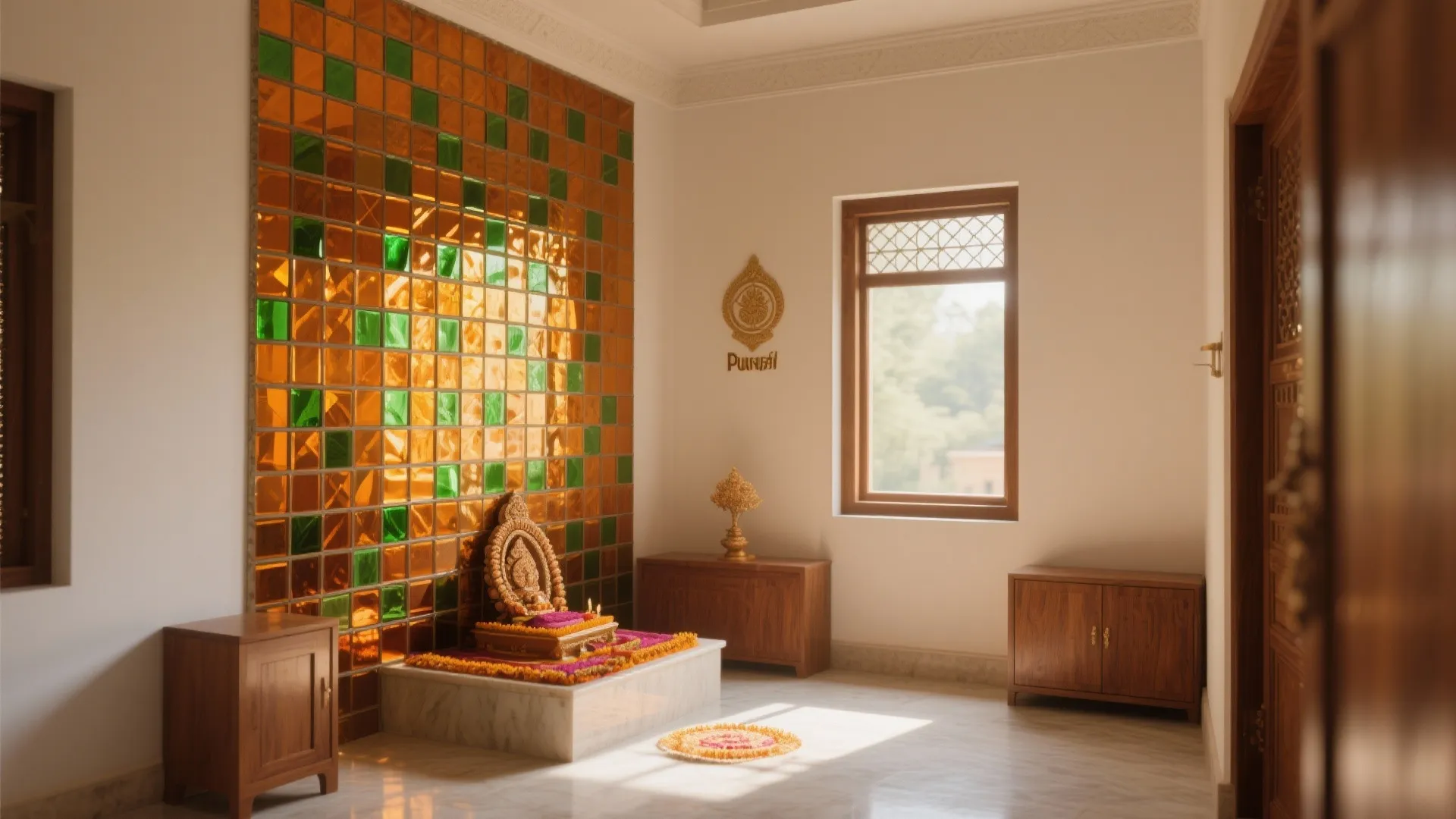 Glass Mosaic Accent Wall