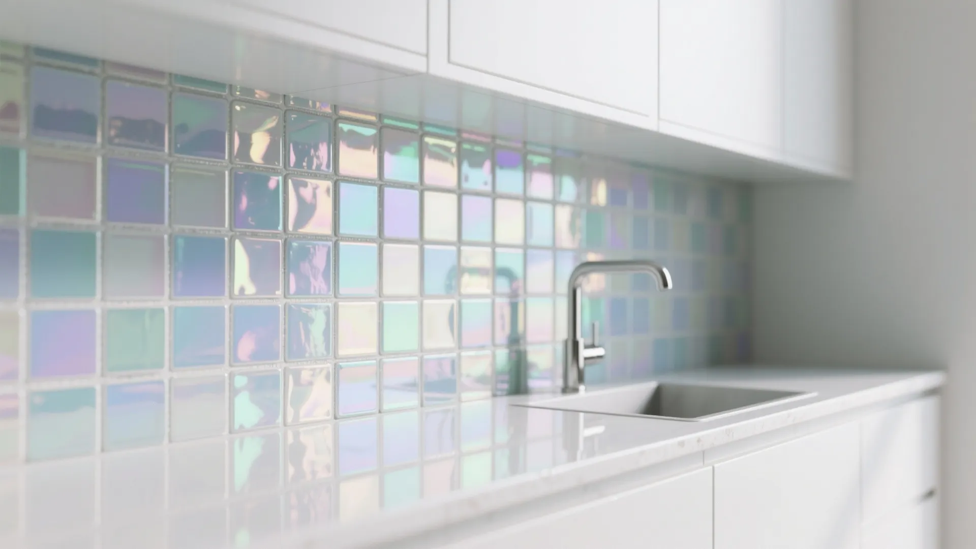 4. Glass mosaic to bounce light