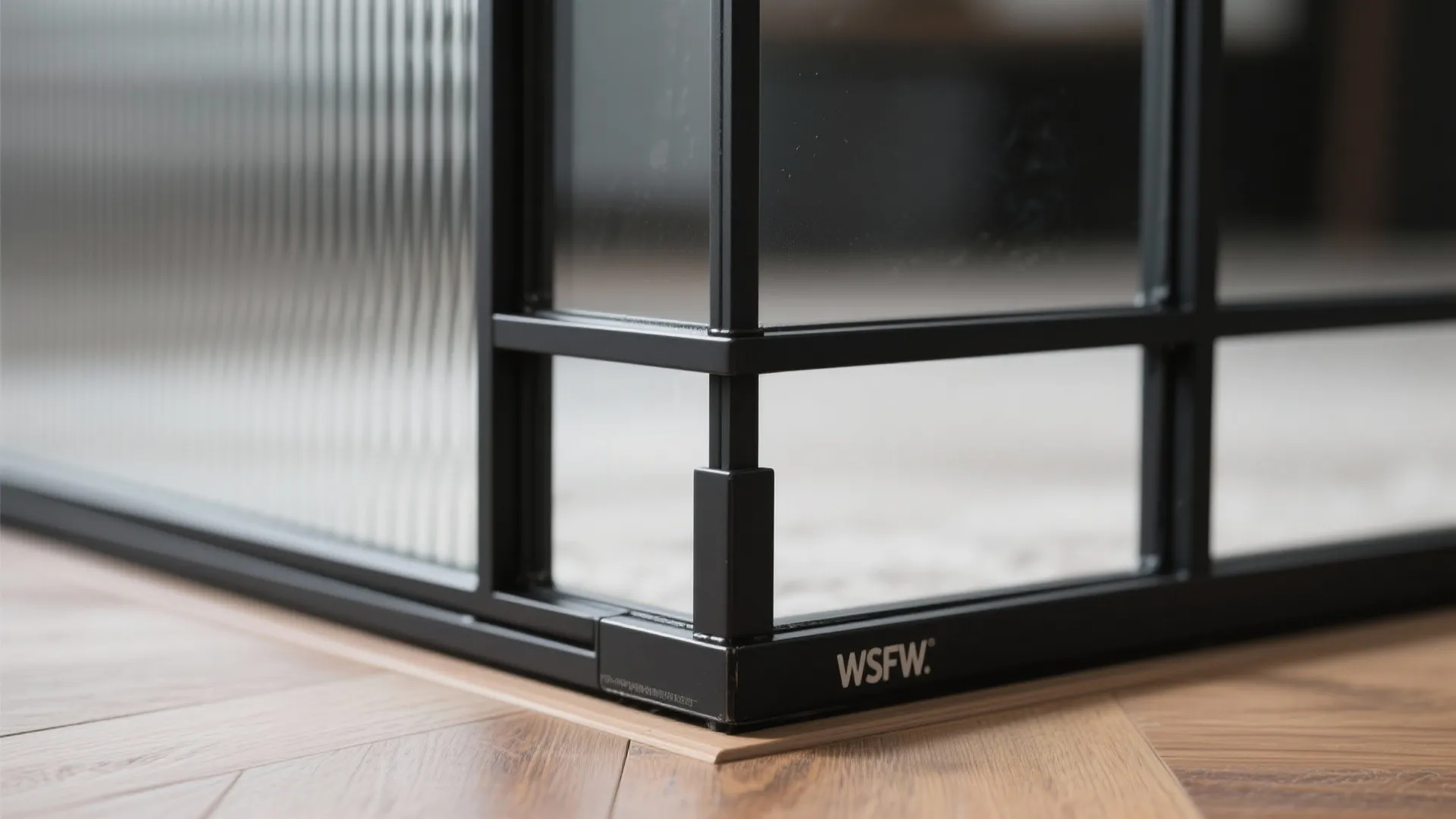 Framed Glass Partition with Minimal Mullions