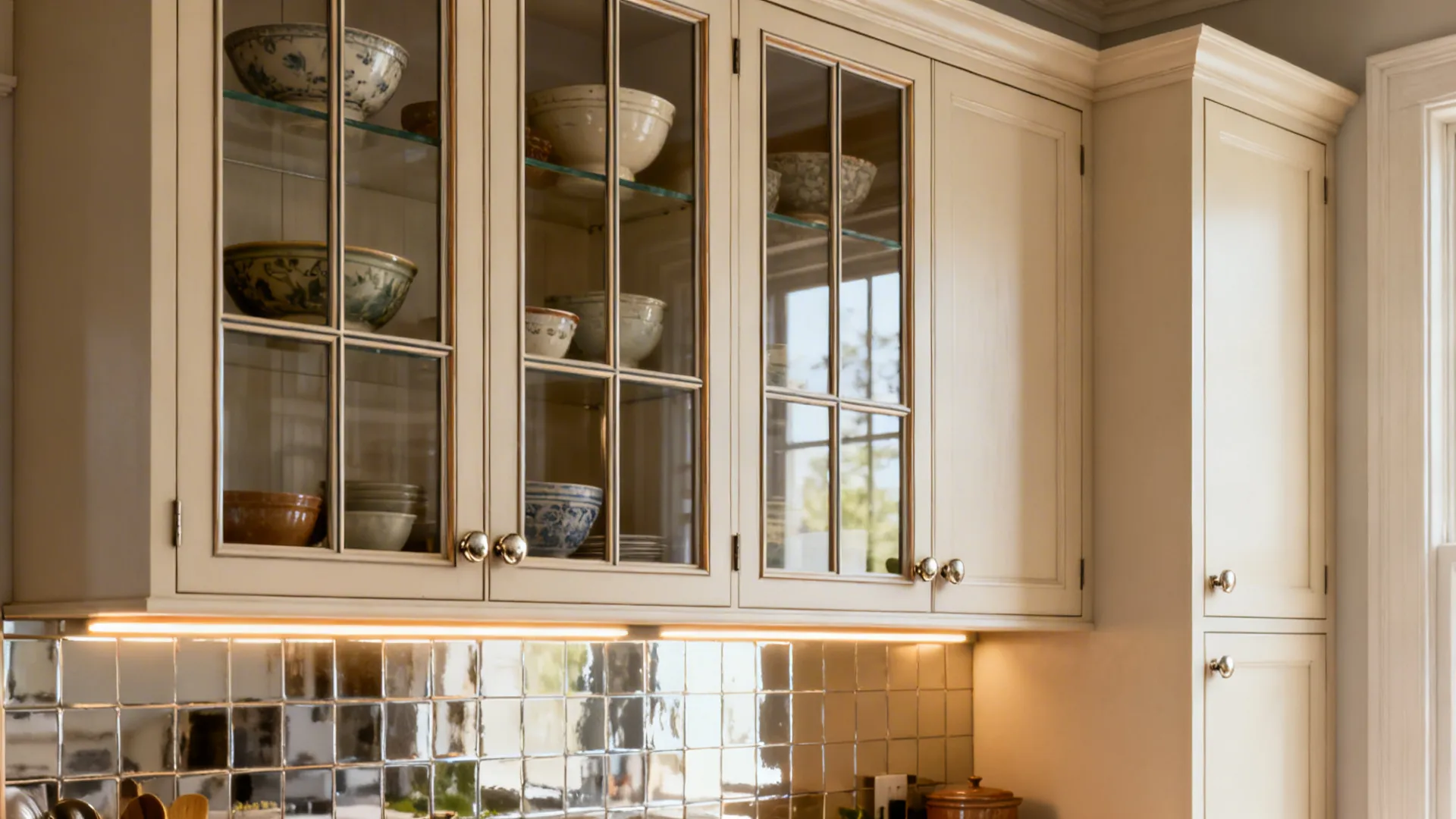 Glass-Front Uppers and Mullion Details