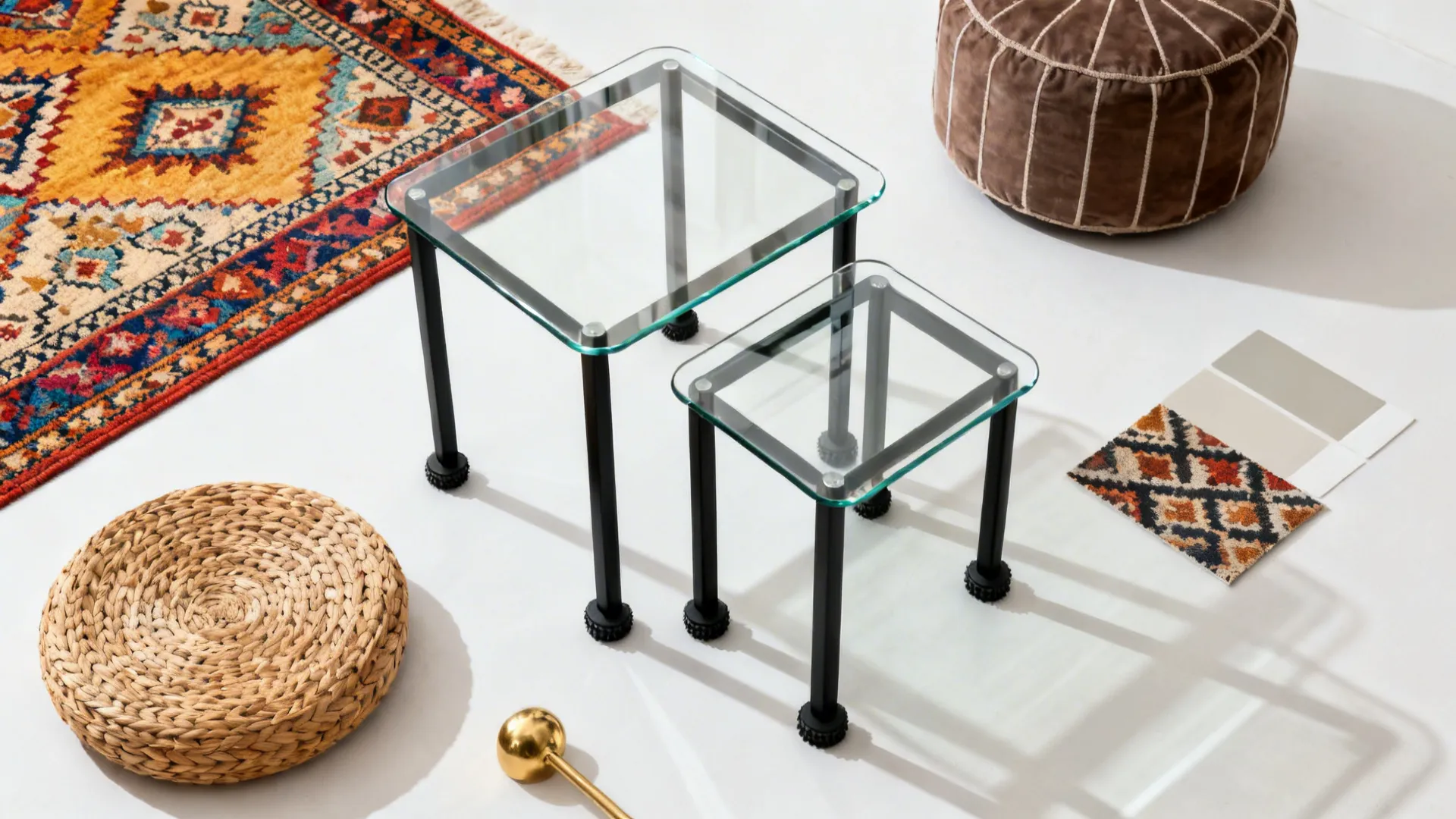 Clear Glass Nesting Tables for Flexible Seating and Service